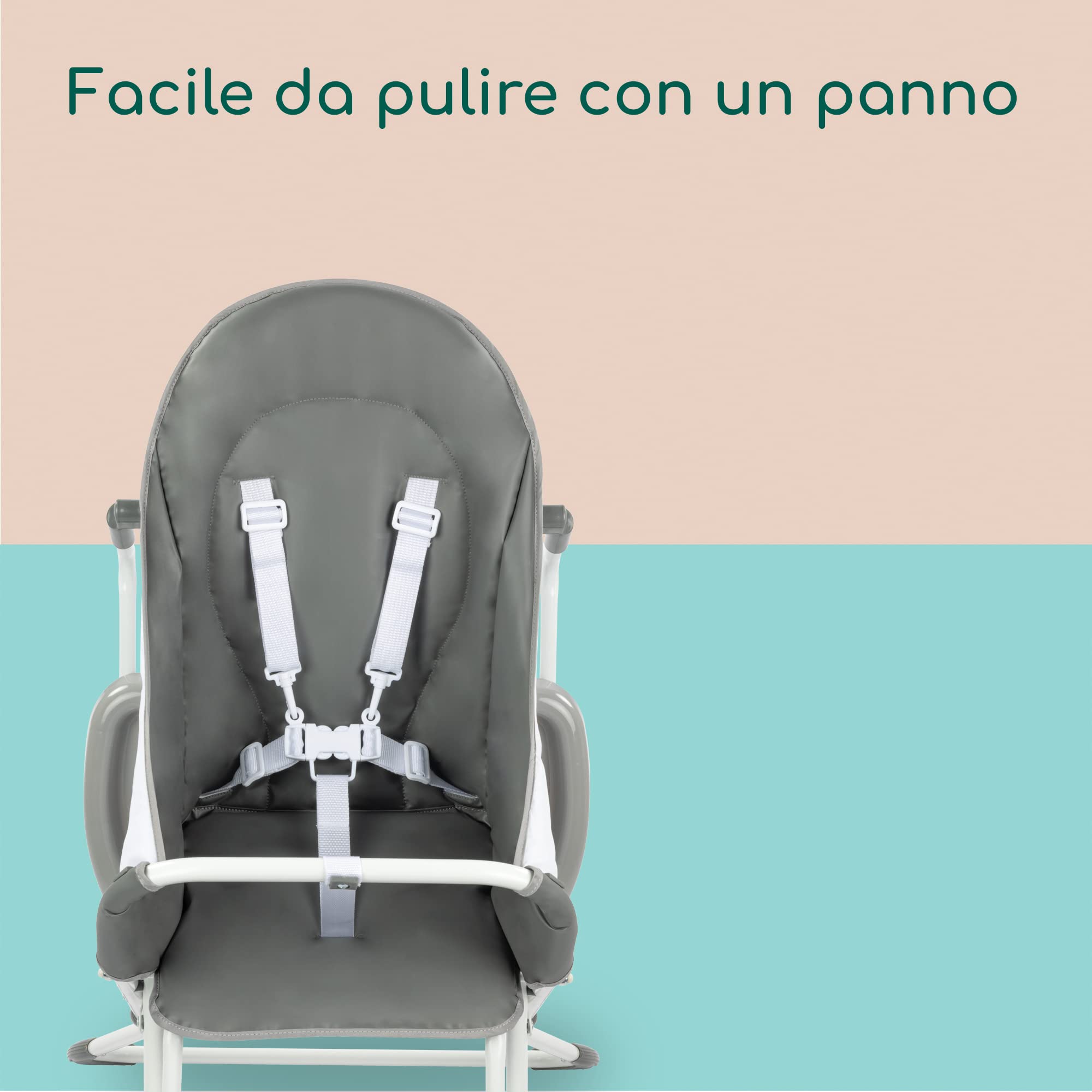 Bebé Confort Kanji seggiolone pappa Warm Grey pieghevole