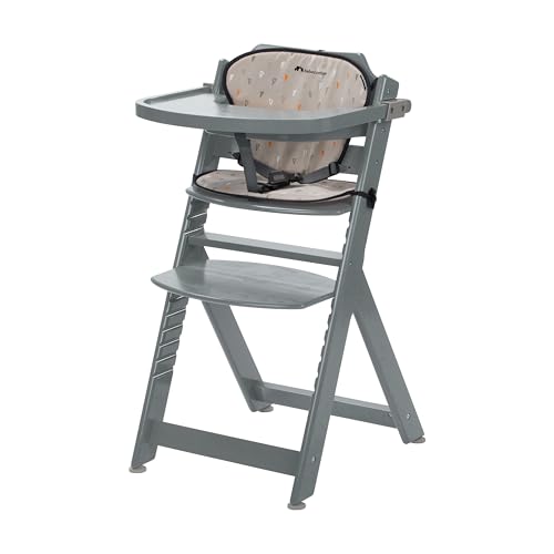 Bebé Confort Timba seggiolone in legno Warm Gray con cuscino