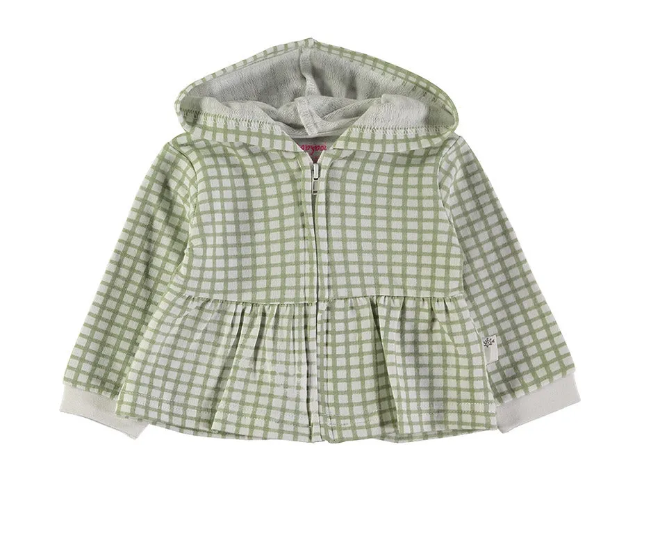 Wonderlife Felpa con Zip Kaki bambina cotone