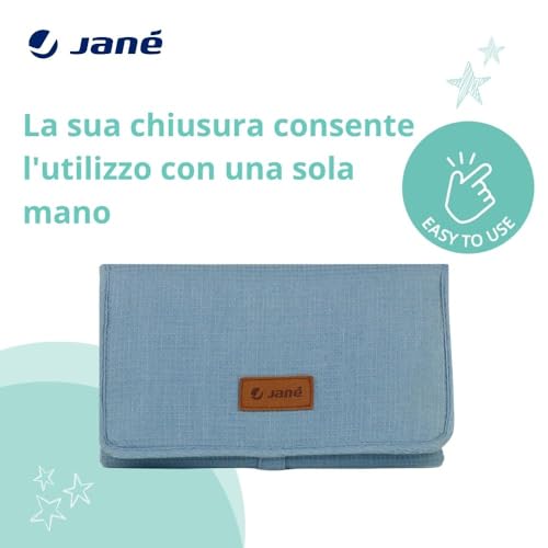 Jané Fasciatoio Portatile Tulip Azzurro con Tasca