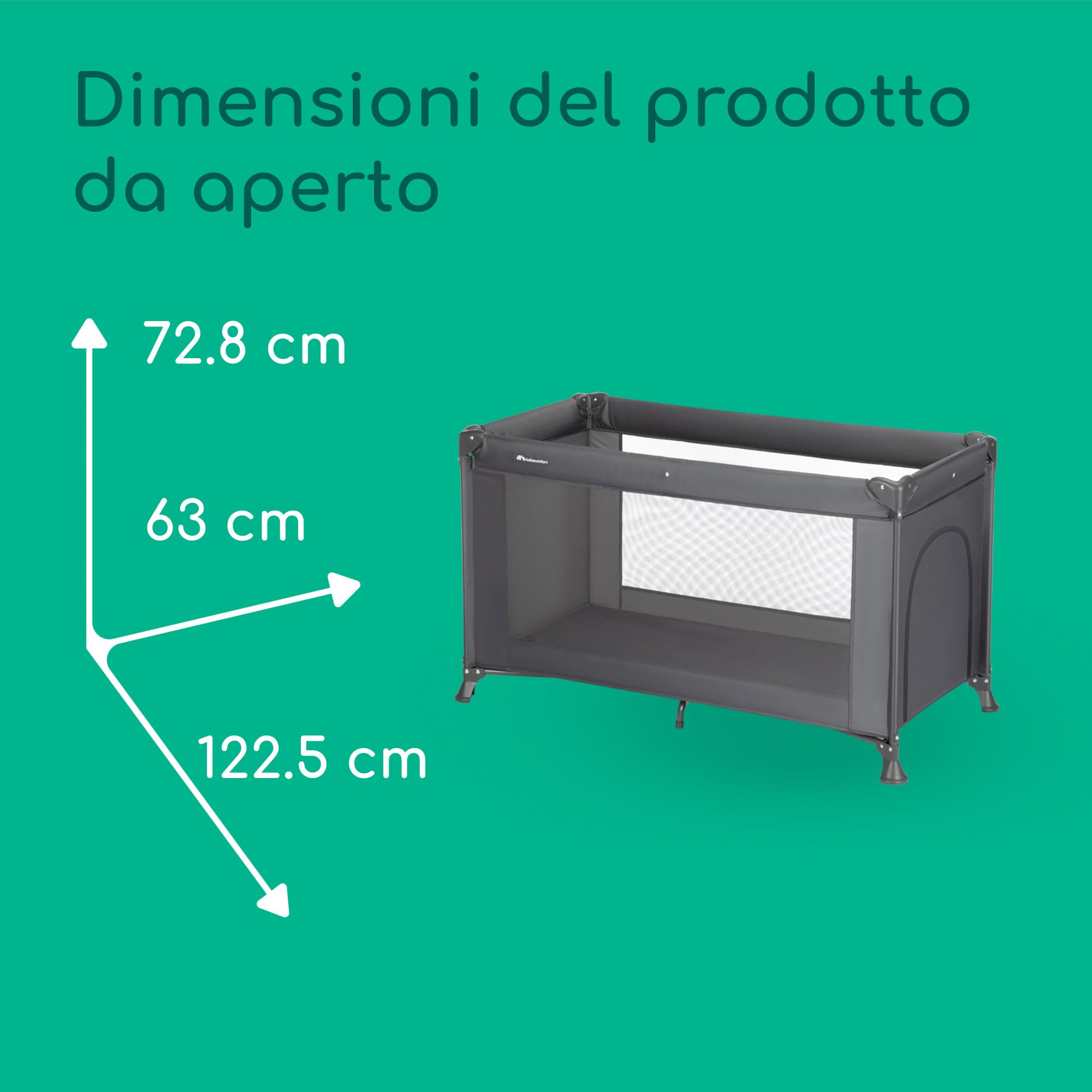 Bebé Confort Sweet Dreams lettino viaggio Mineral Graphite con finestra
