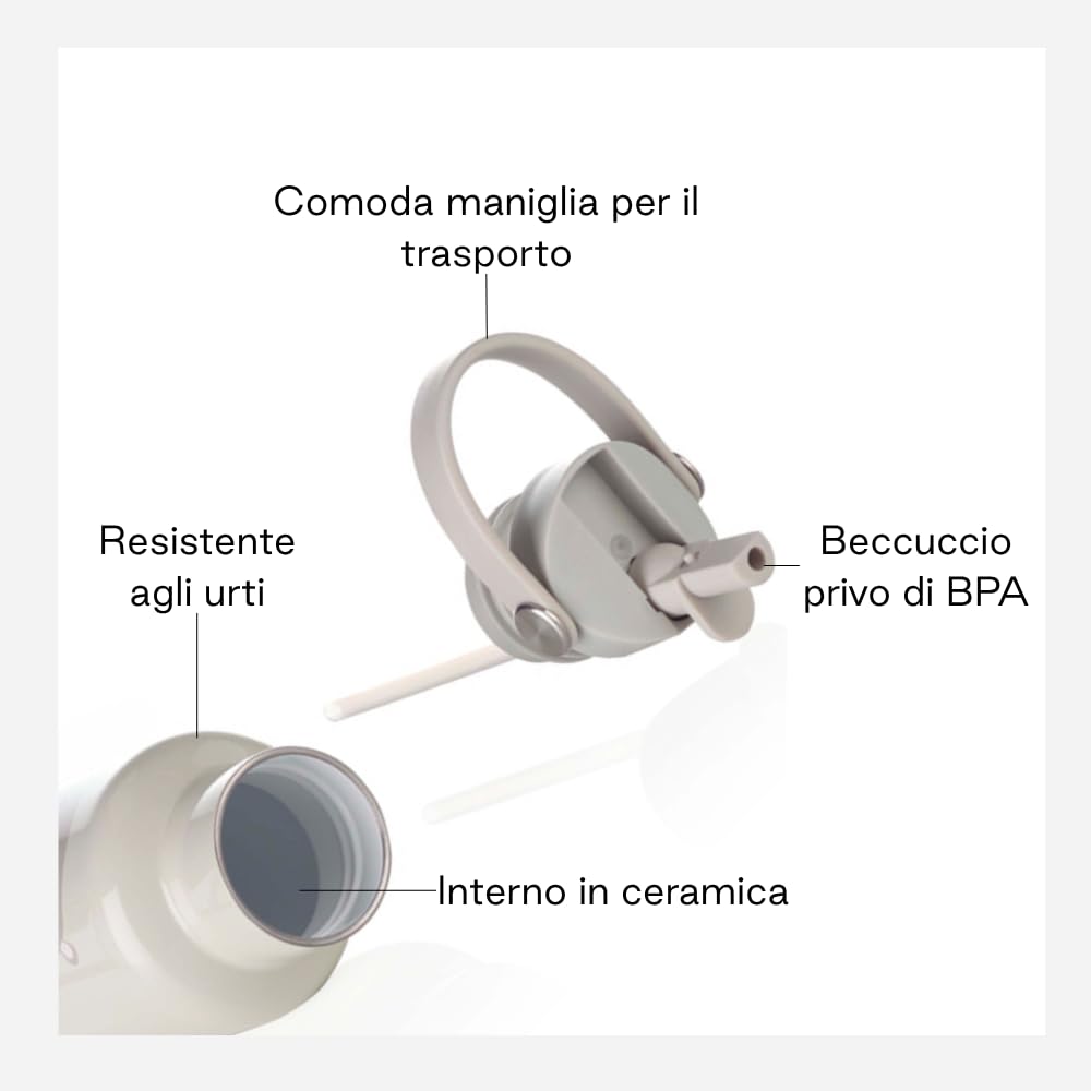 Jané thermos bambini 500 ml beige ceramica