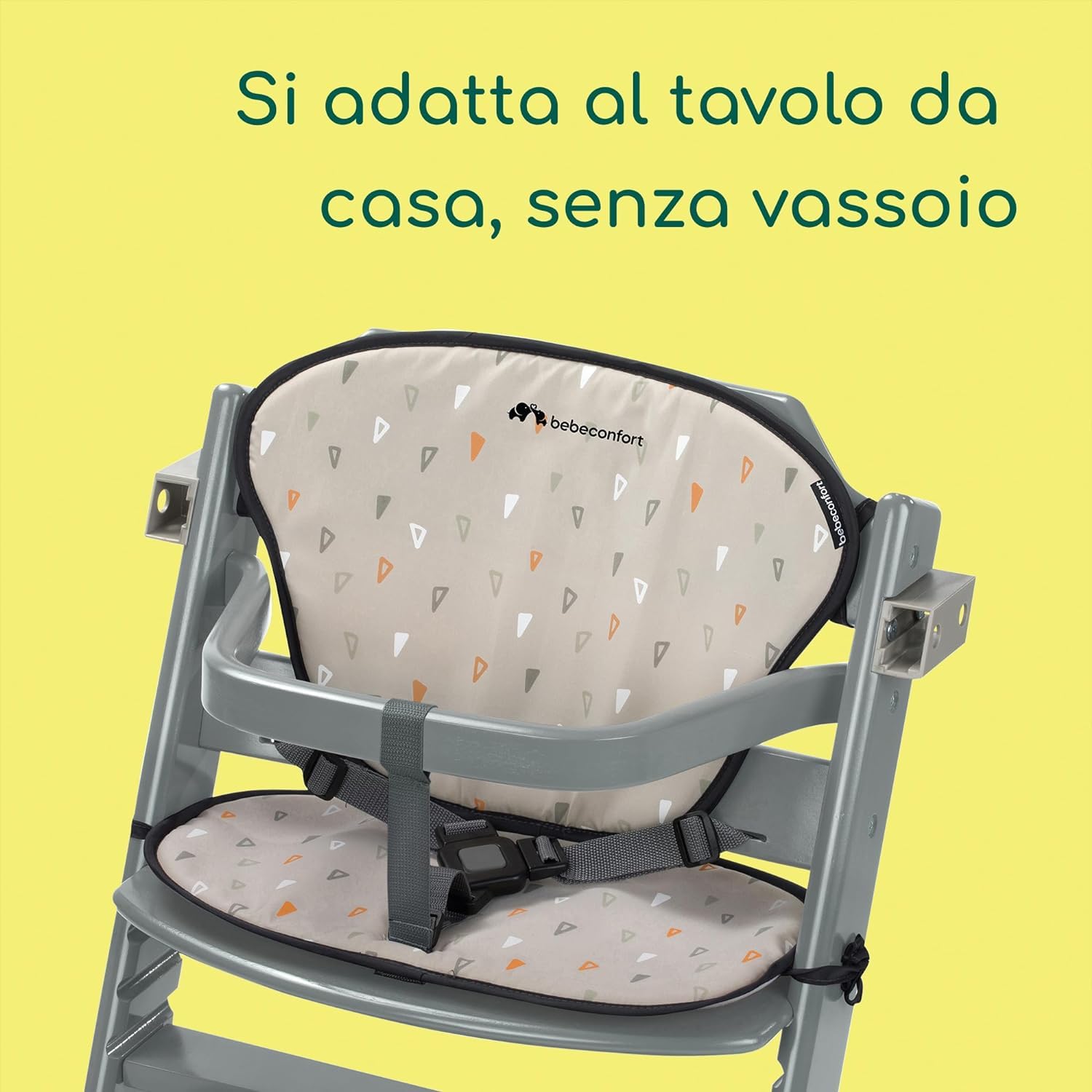 Bebé Confort Timba seggiolone in legno Warm Gray con cuscino