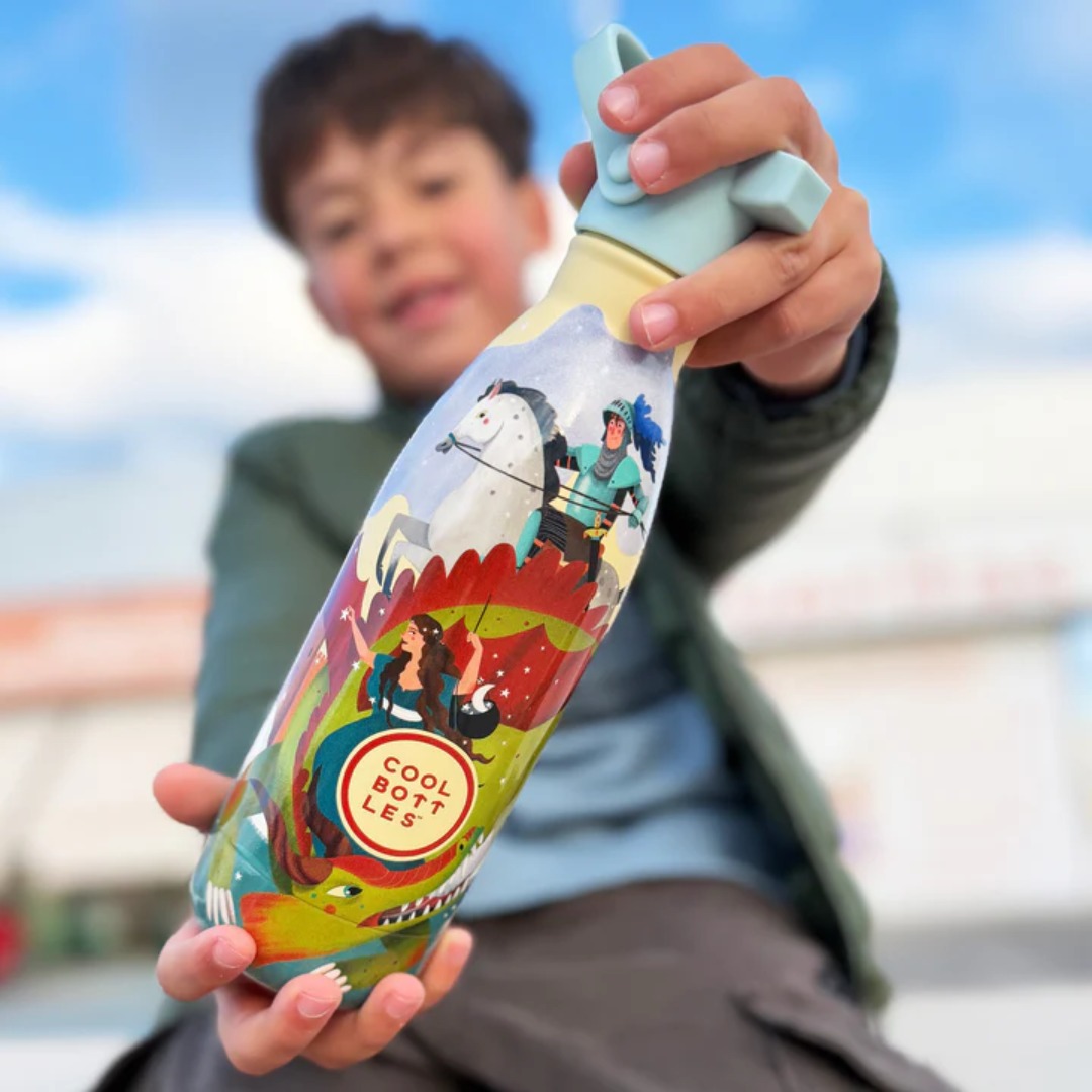 Cool Bottles Kids bottiglia termica acciaio 350 ml cannuccia