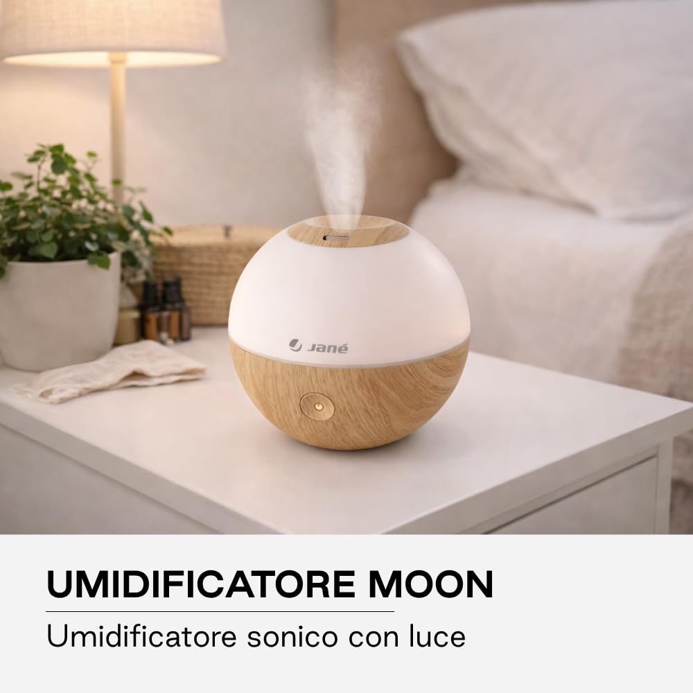 Jané Umidificatore Ultrasuoni Vapore Freddo Legno 360°