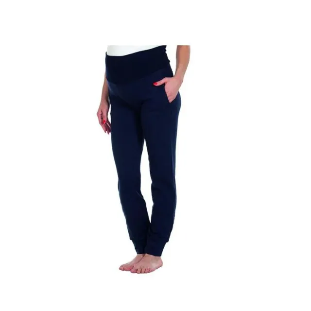 Premamy M1563/15 pantalone jogging premaman nero cotone