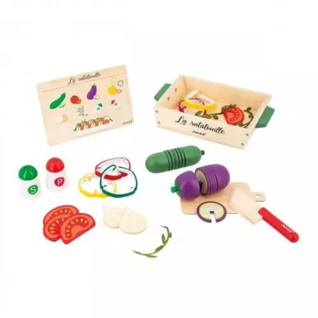 Janod set ratatouille gioco cucina legno 32 accessori