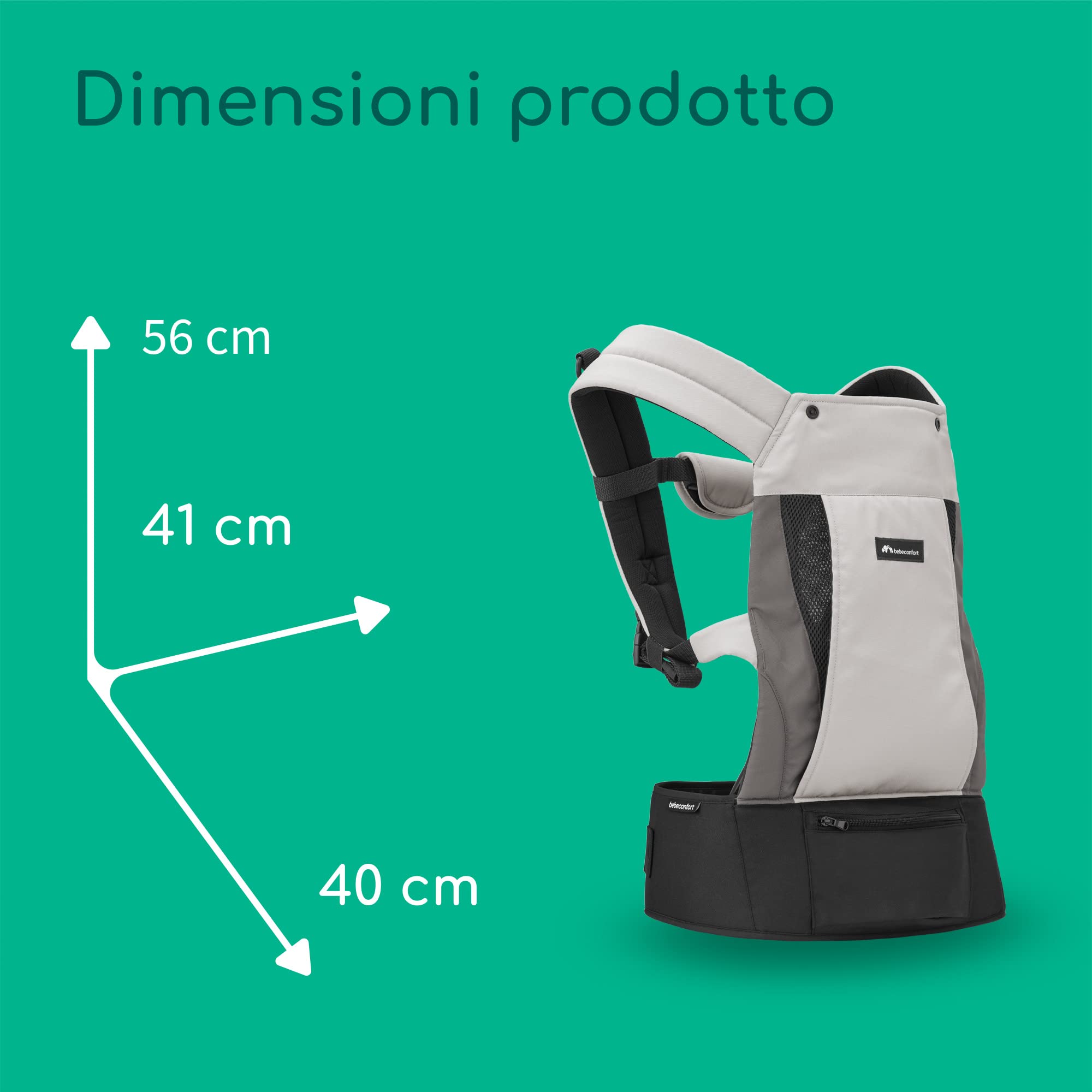 Bebé Confort PhysioNest Marsupio Ergonomico Grey Mist 0-36 mesi