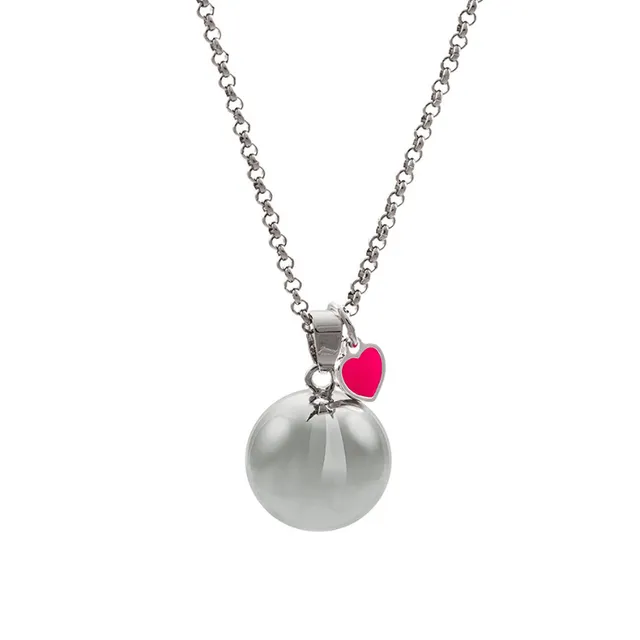 Mamijux Pink Heart Collana Chiama Angeli Cuore Rosa
