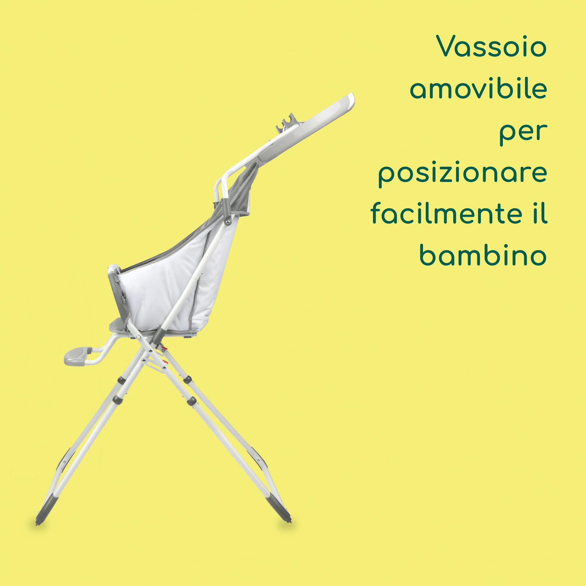 Bebé Confort Kanji seggiolone pappa Warm Grey pieghevole