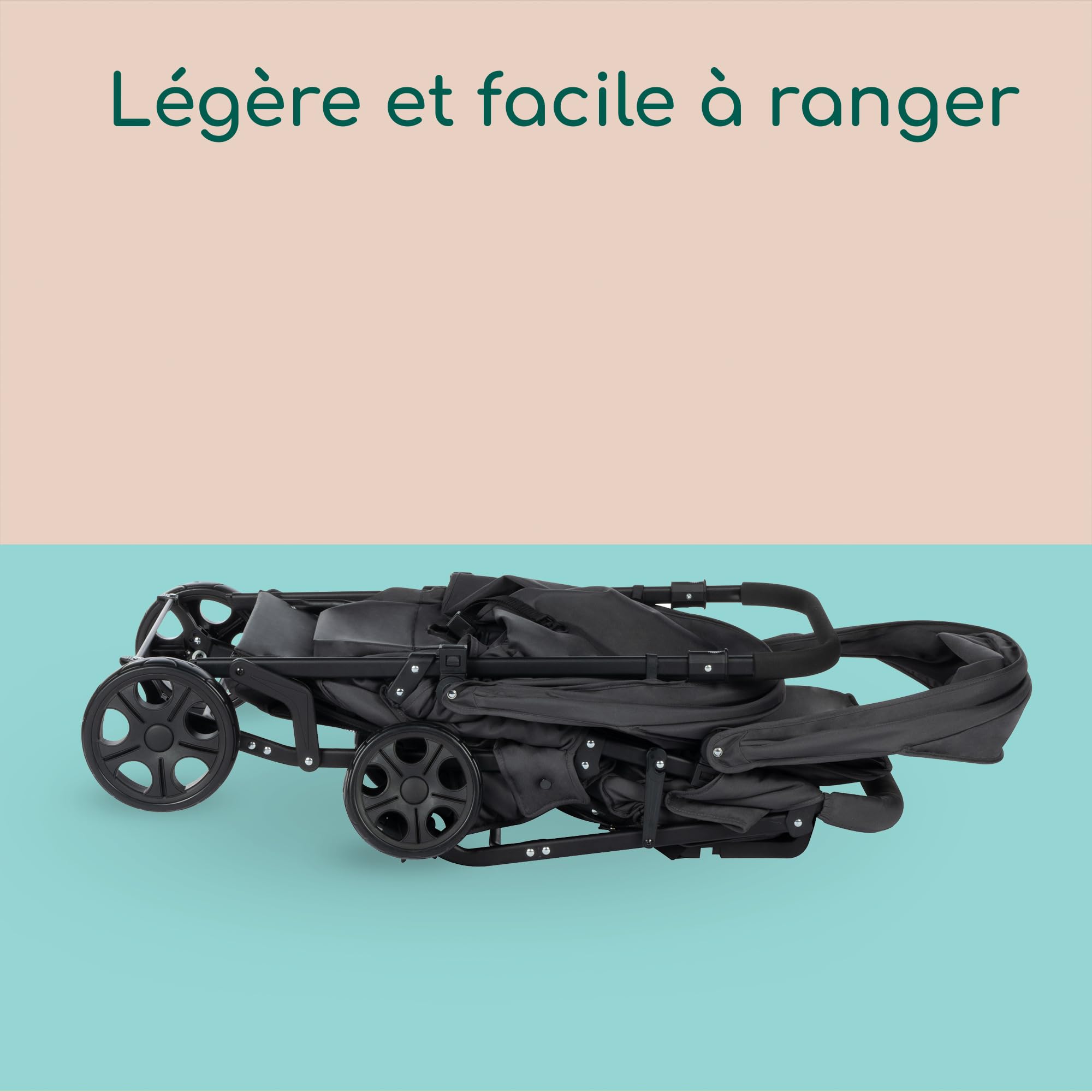 Bebé Confort Teamy passeggino gemellare Mineral Graphite doppio
