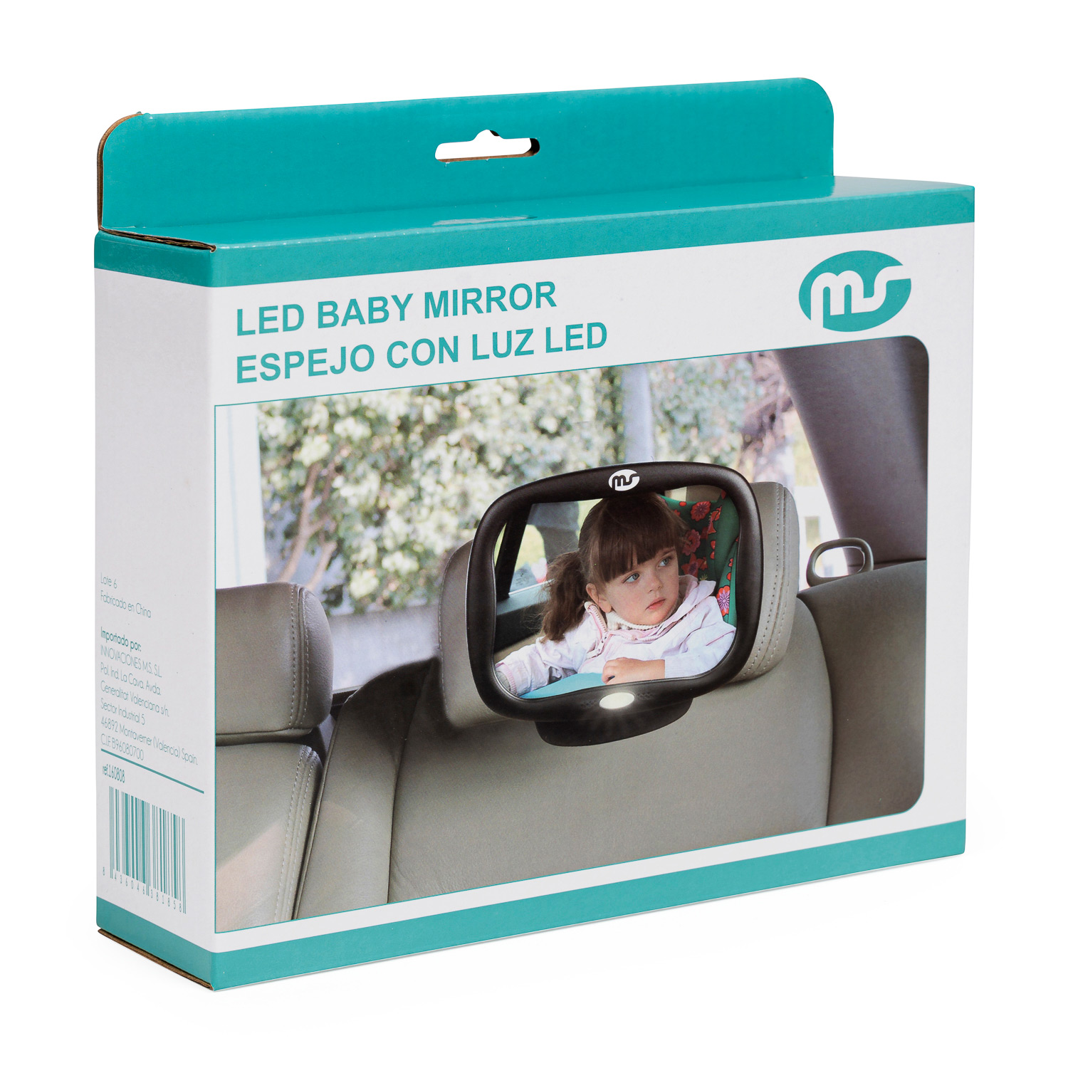 Innovaciones MS Specchio Auto con Luce LED 360° Telecomando
