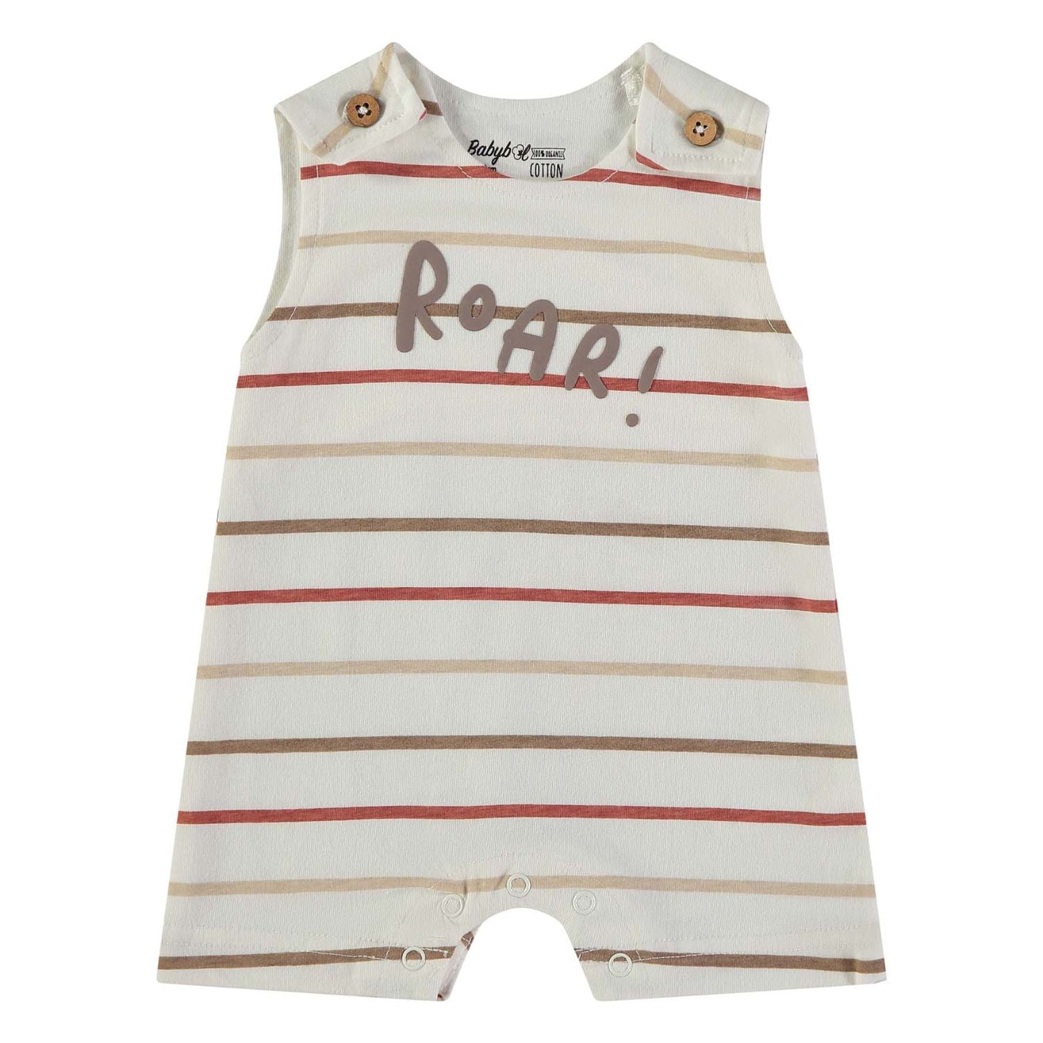 Wonderlife Roar pagliaccetto bianco cotone bio