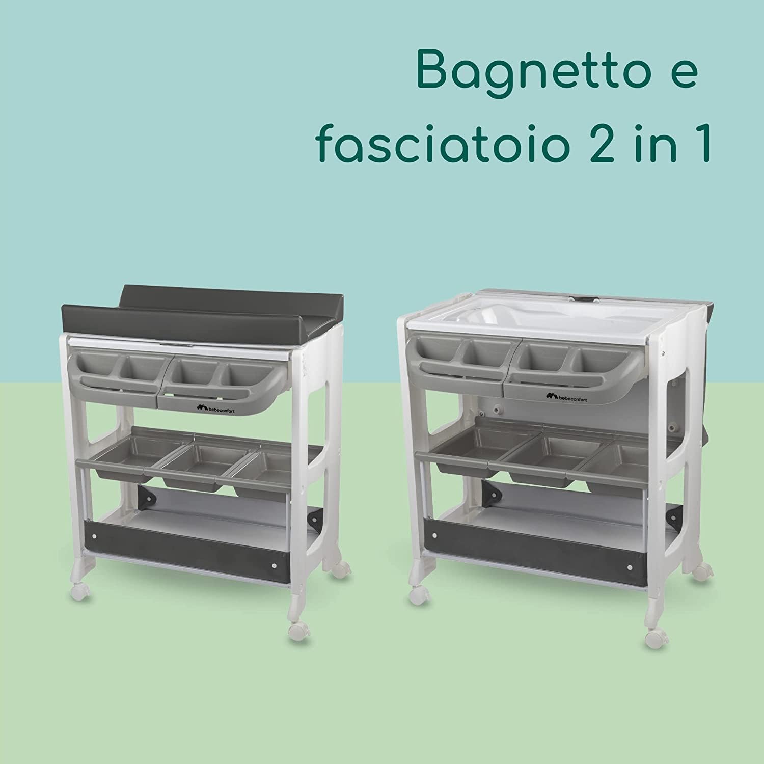 Bebé Confort Dolphy fasciatoio con bagnetto Grey Mist 2 in 1