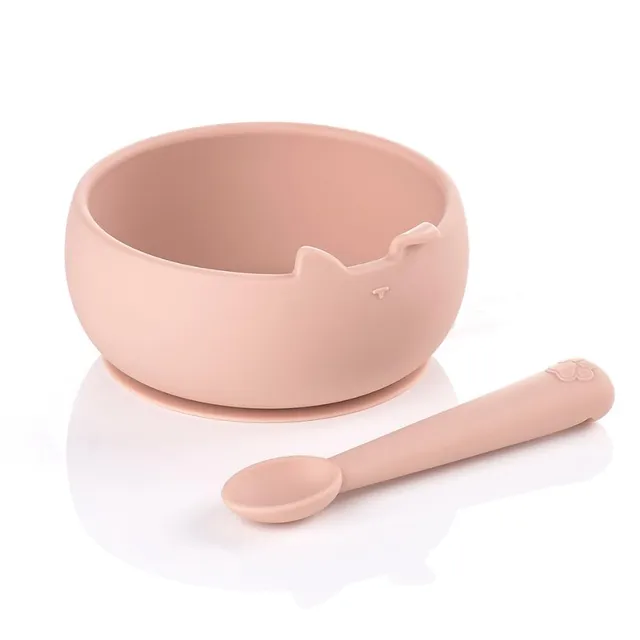 Jané Set Ciotola e Cucchiaio Silicone Pale con Ventosa