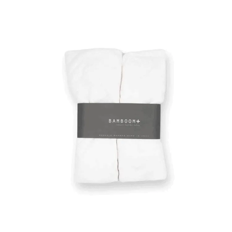 Bamboom Lenzuolo con Angoli 80x40 cm 2pz Bianco Bambù