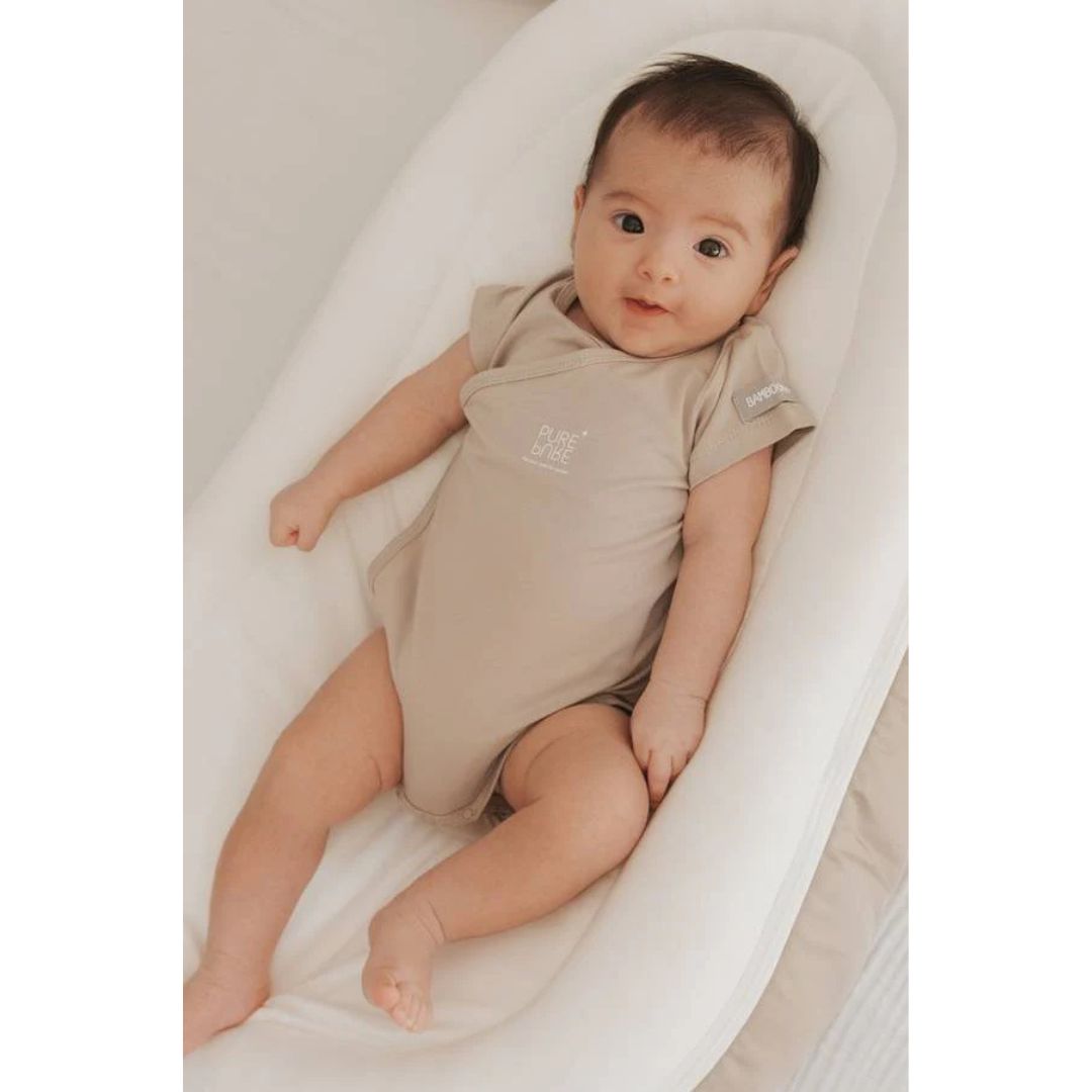 Bamboom Body Maniche Corte neonato 2pz fibra bambù