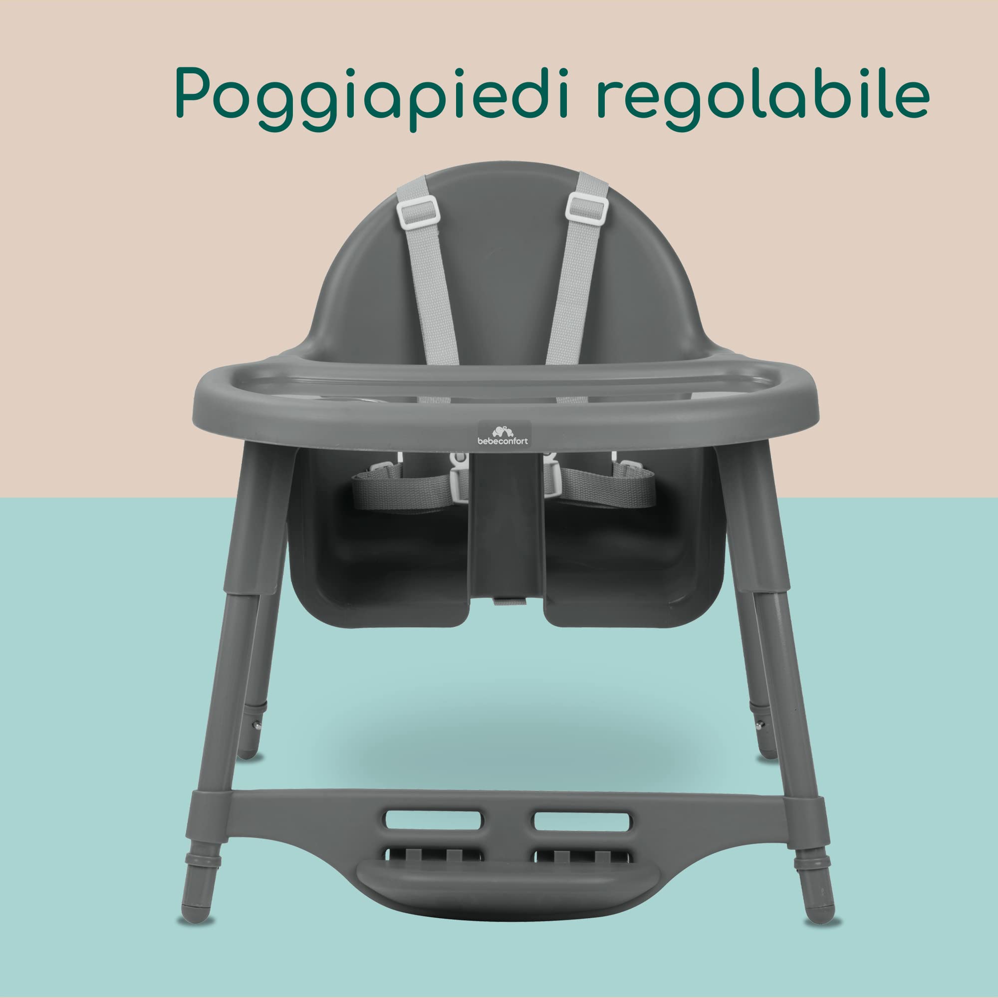 Bebé Confort Meely Seggiolone Pappa Dark Grey 2 in 1