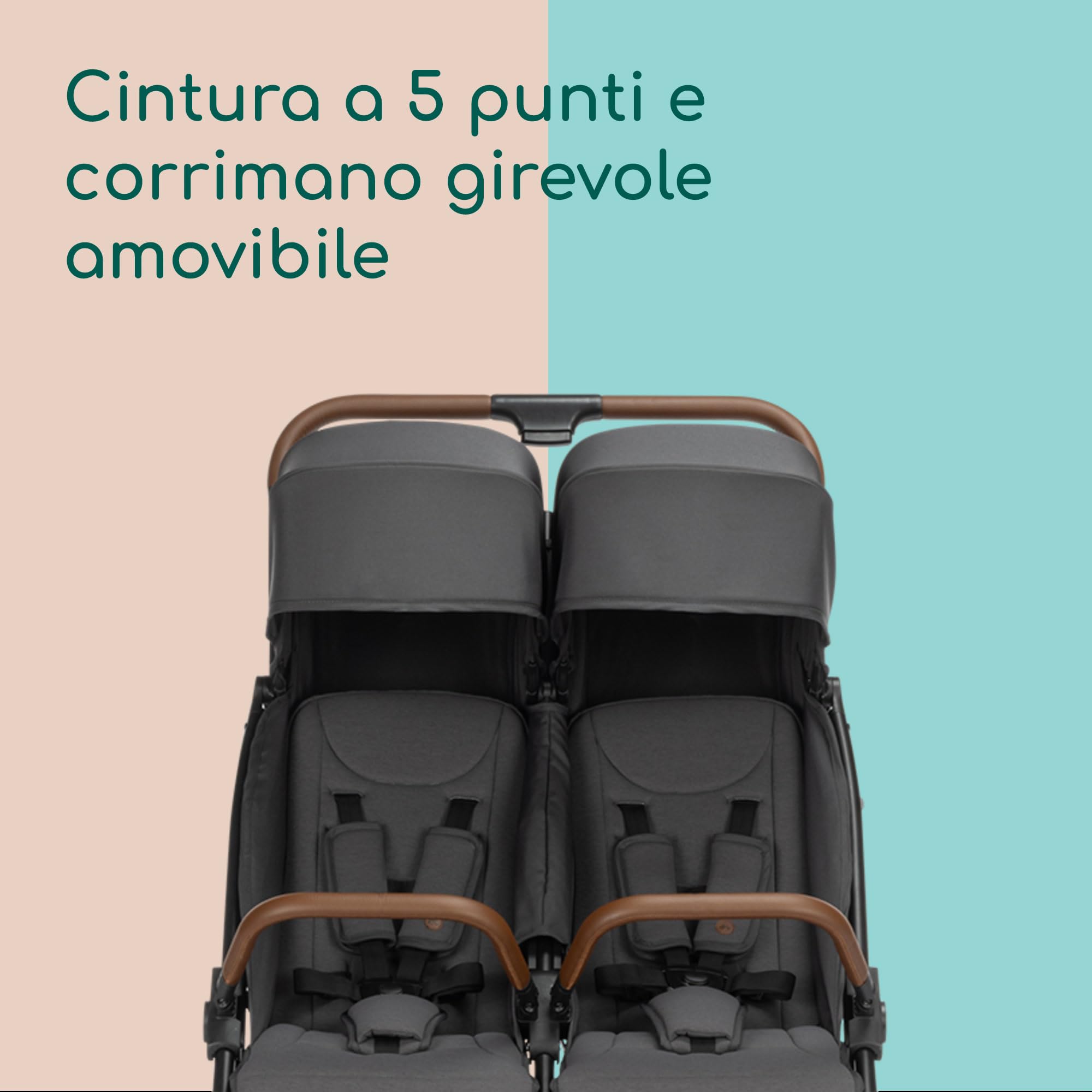 Bebé Confort Mane passeggino gemellare Mineral Graphite