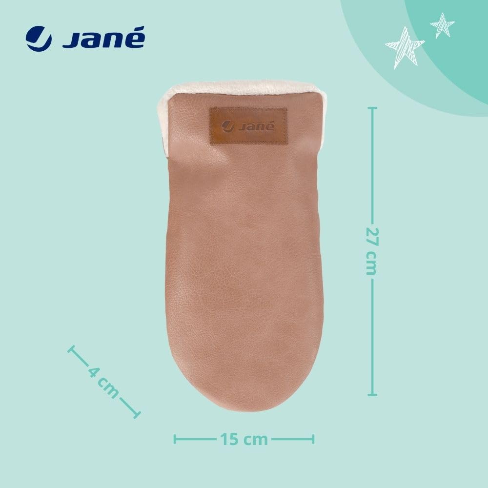 Jané manopole passeggino invernali marrone pile