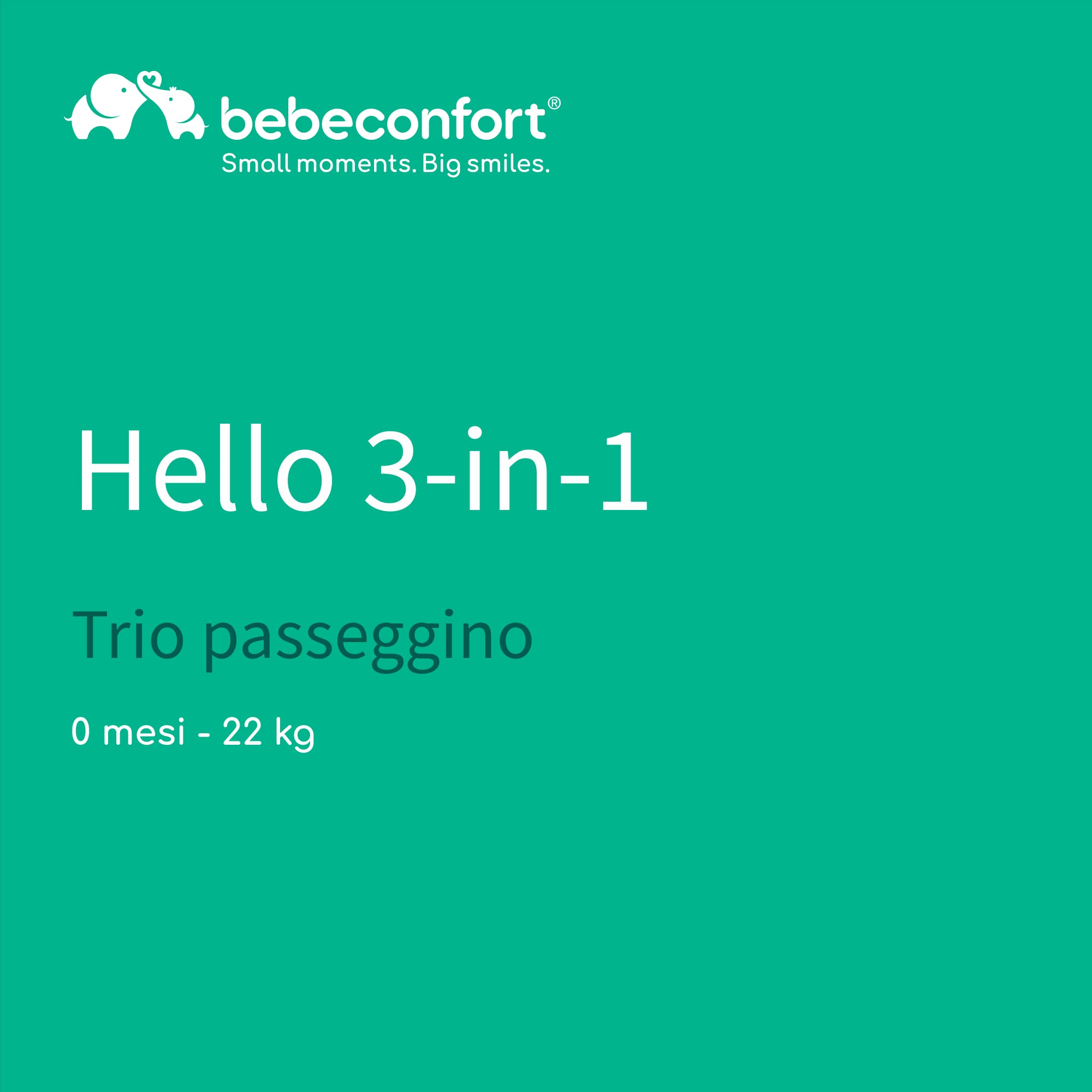 Bebé Confort Hello 3 in 1 trio passeggino Black Chic navicella