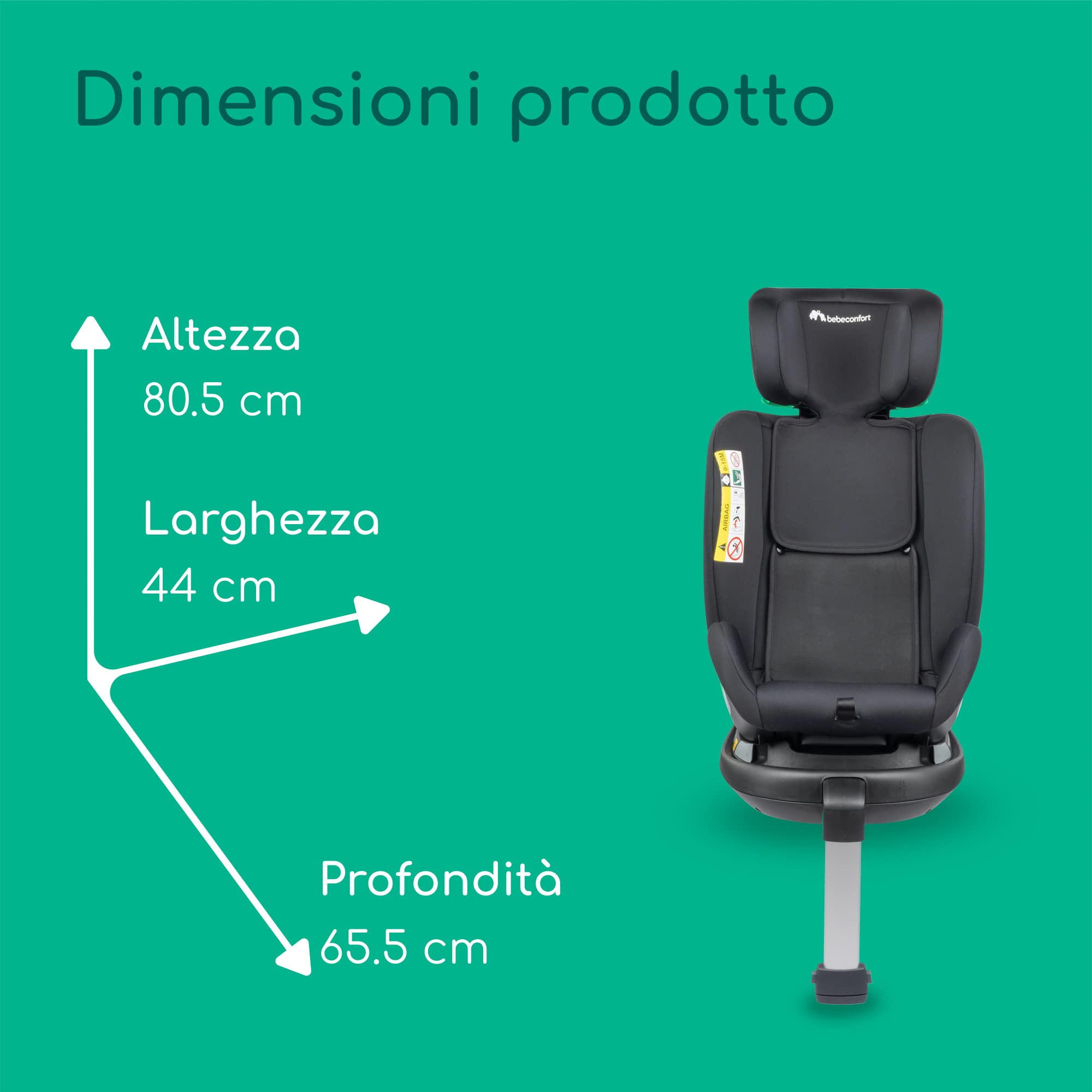 Bebé Confort EvolveFix Plus i-Size seggiolino auto Black Mist girevole