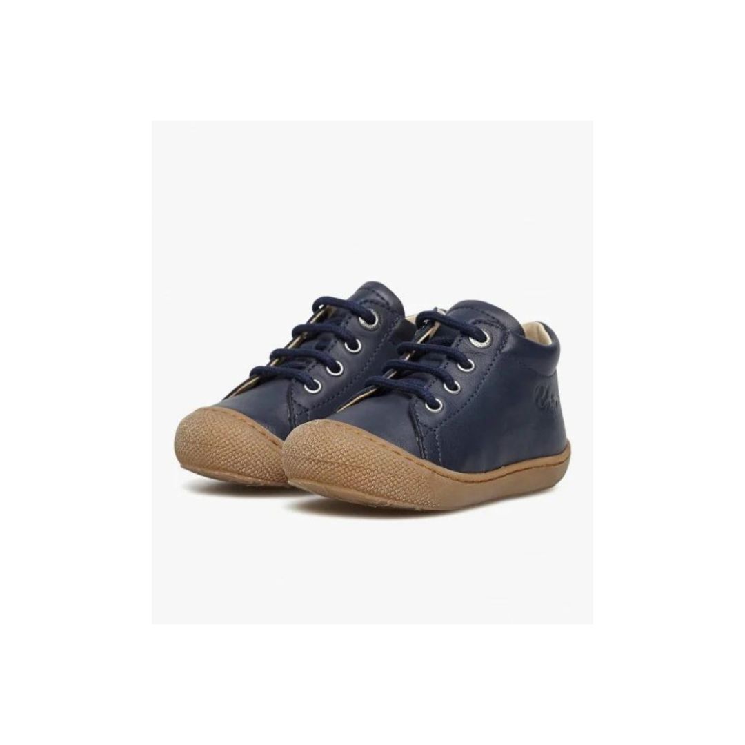 Naturino Cocoon scarpine primi passi nappa lacci navy