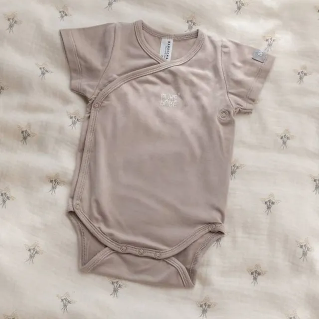 Bamboom body maniche corte bambù sabbia