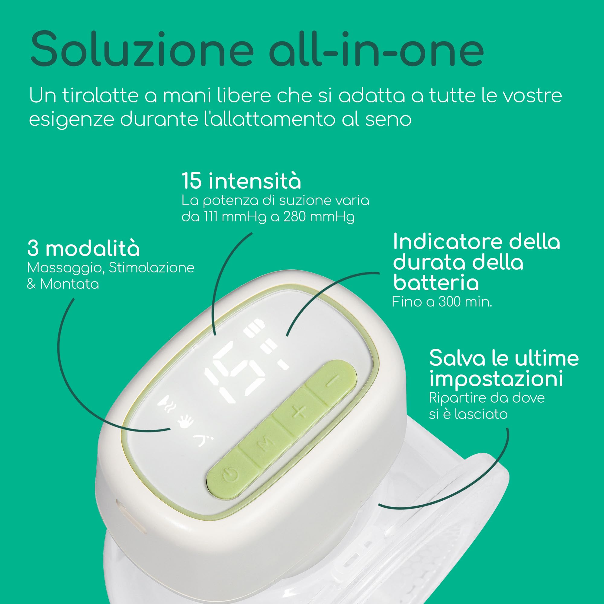 Bebé Confort Discreet Tiralatte Elettrico Indossabile 210 ml