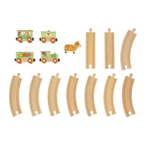 Janod Story Treno Fattoria trenino legno magnetico