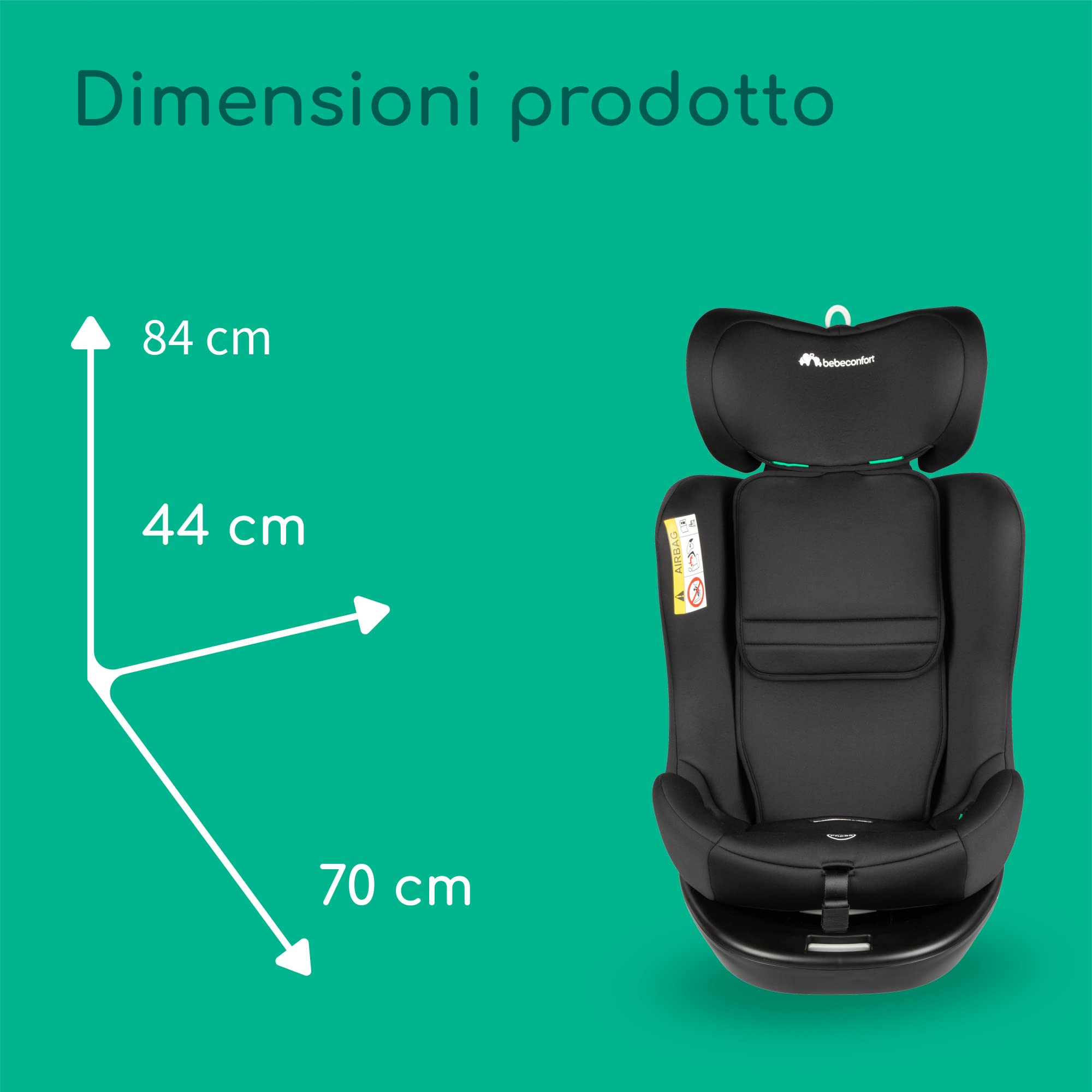 Bebé Confort EvolveFix i-Size seggiolino auto Black Mist 360