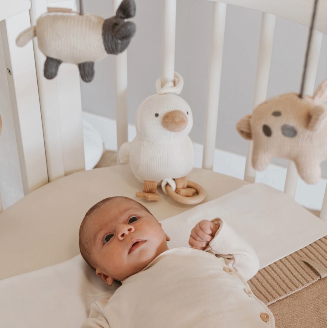 Bamboom Paperella carillon neonato con anello legno