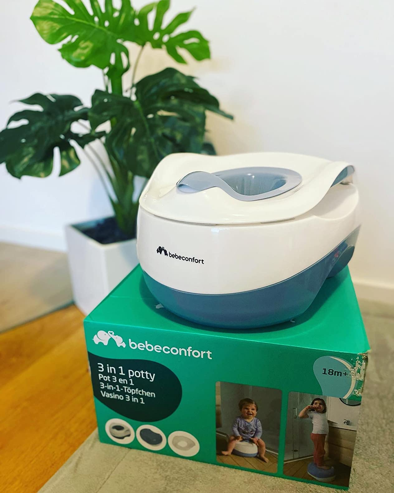 Bebé Confort 3-in-1 Vasino Multifunzione Bianco Grigio 18 Mesi+