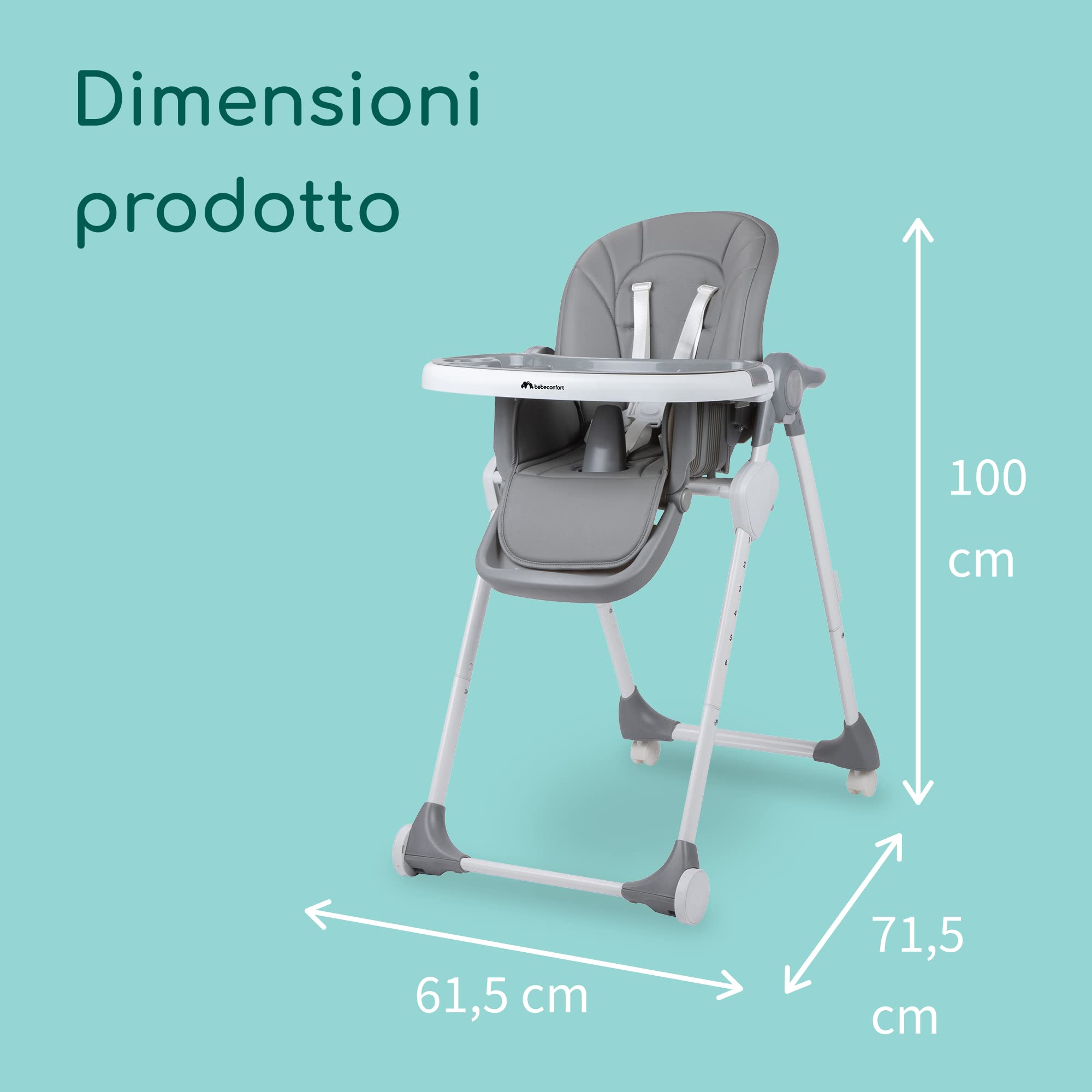 Bebé Confort Looky seggiolone pappa regolabile warm grey