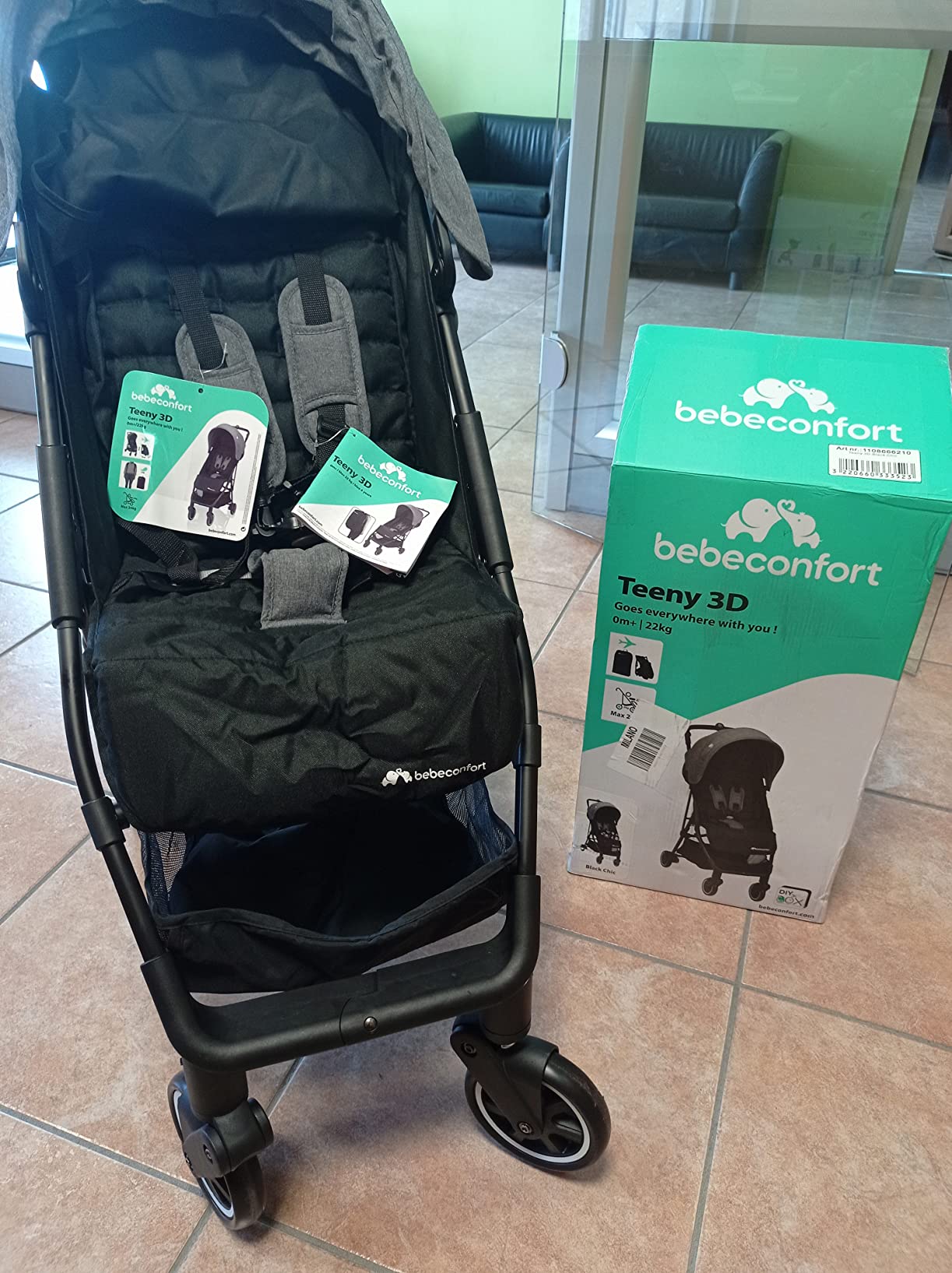 Bebé Confort Teeny 3D passeggino Black Chic ultraleggero