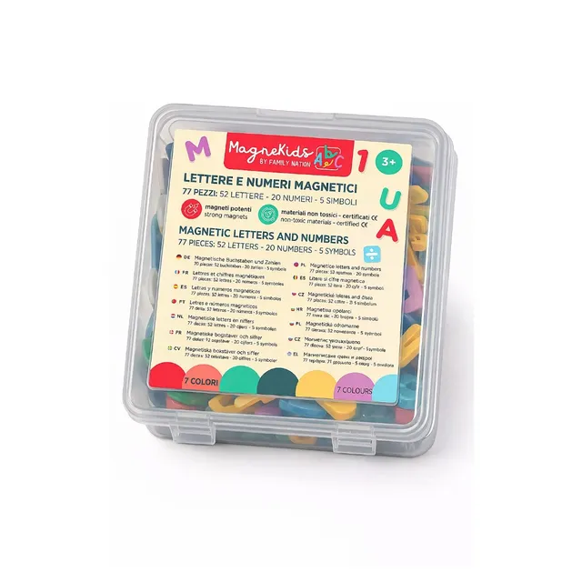 Family Nation MagneKids 77 lettere magnetiche pastello