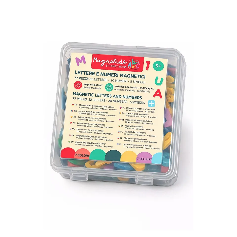 Family Nation MagneKids 77 lettere magnetiche pastello