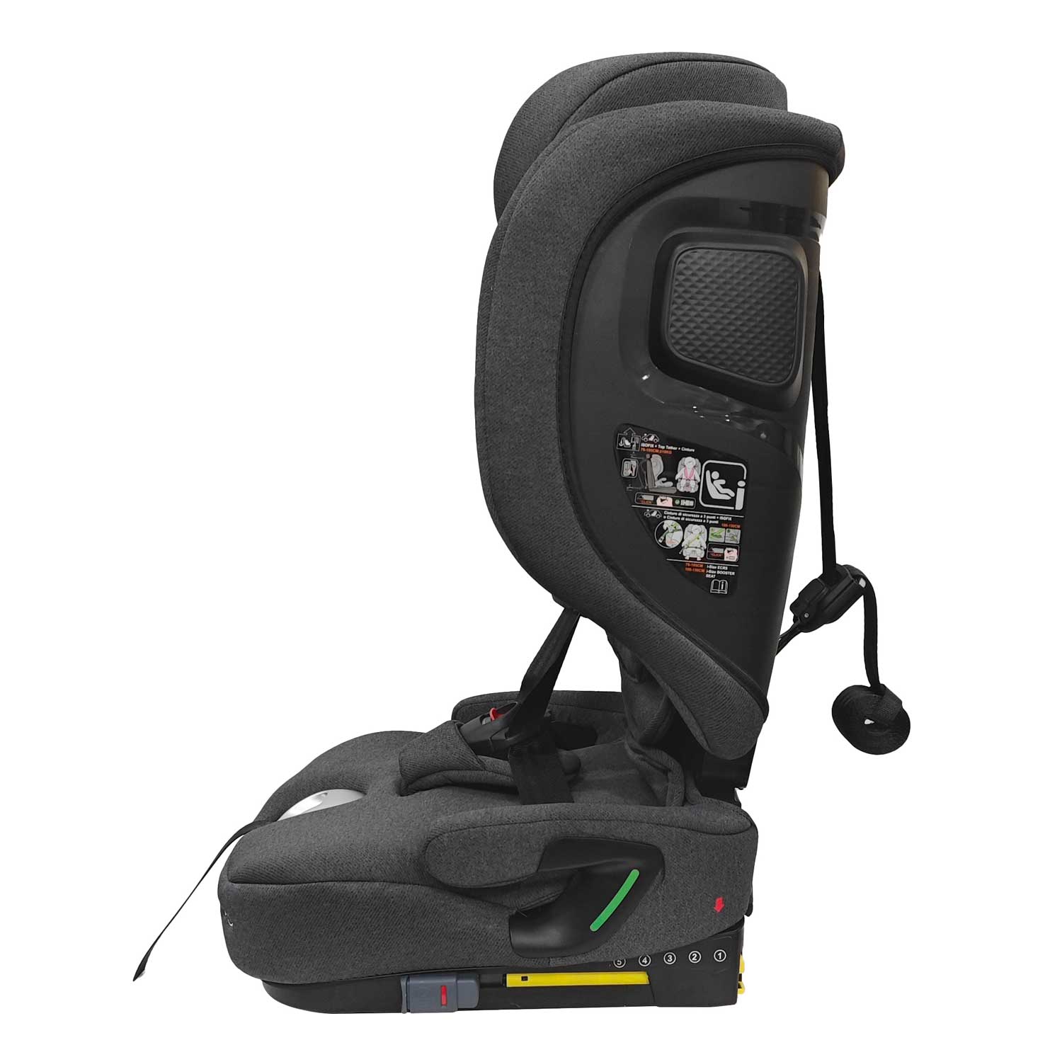 Wonderlife Tivoli Fix i-Size Seggiolino Auto Dark Grey 76-150 cm pieghevole