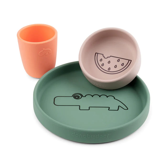 Done by Deer set pappa silicone 3 pezzi antiscivolo