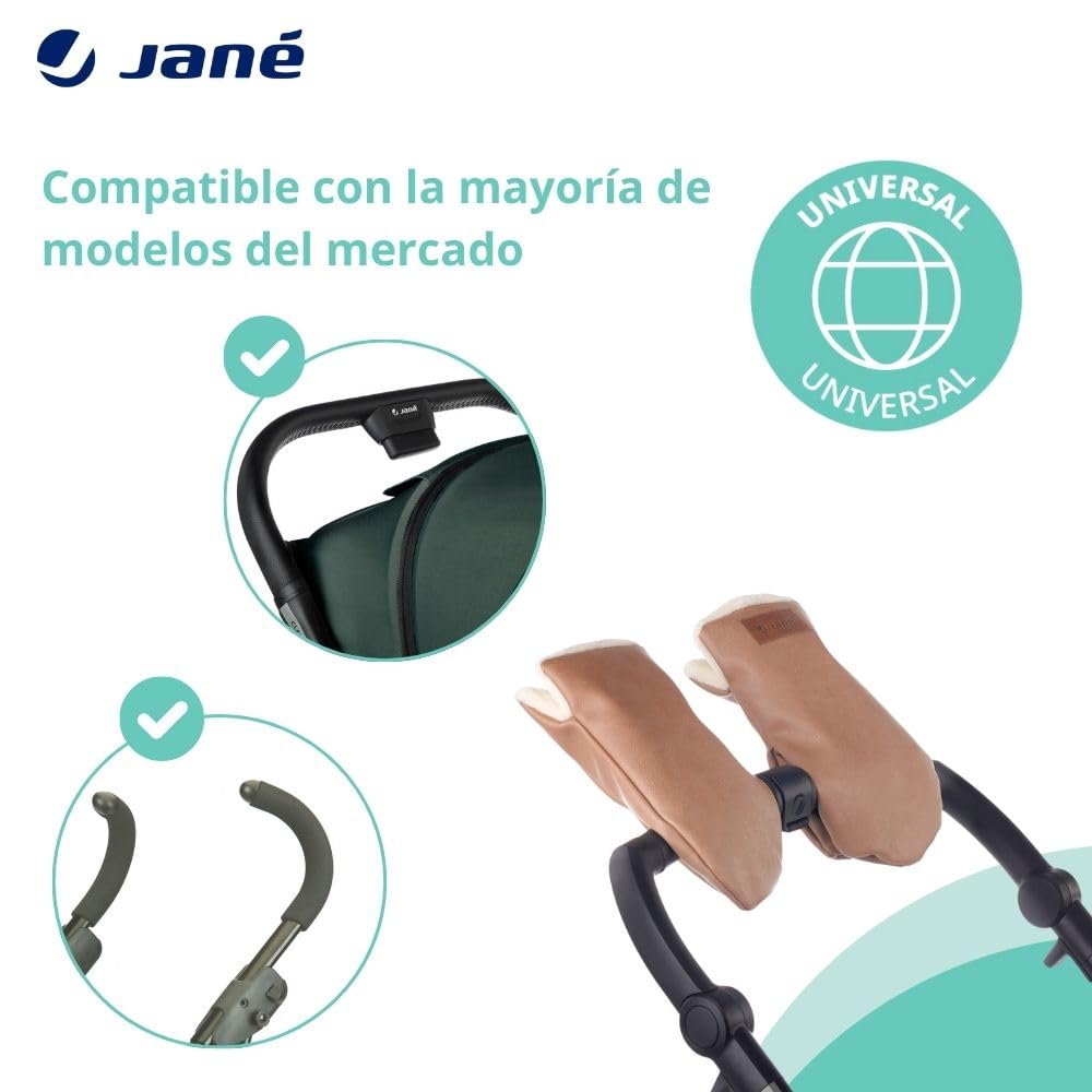Jané manopole passeggino invernali marrone pile