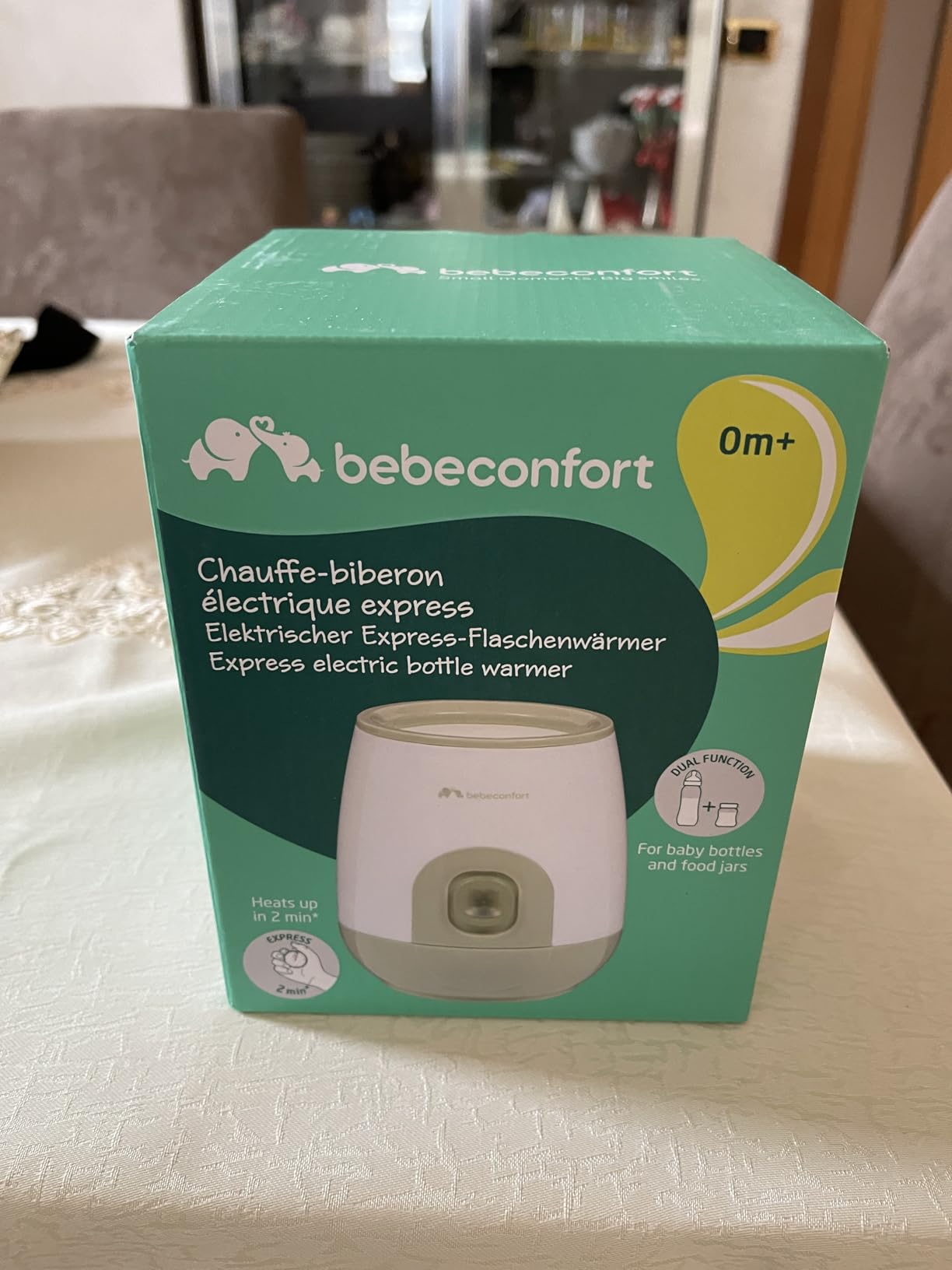 Bebé Confort Express scaldabiberon elettrico bianco verde oliva