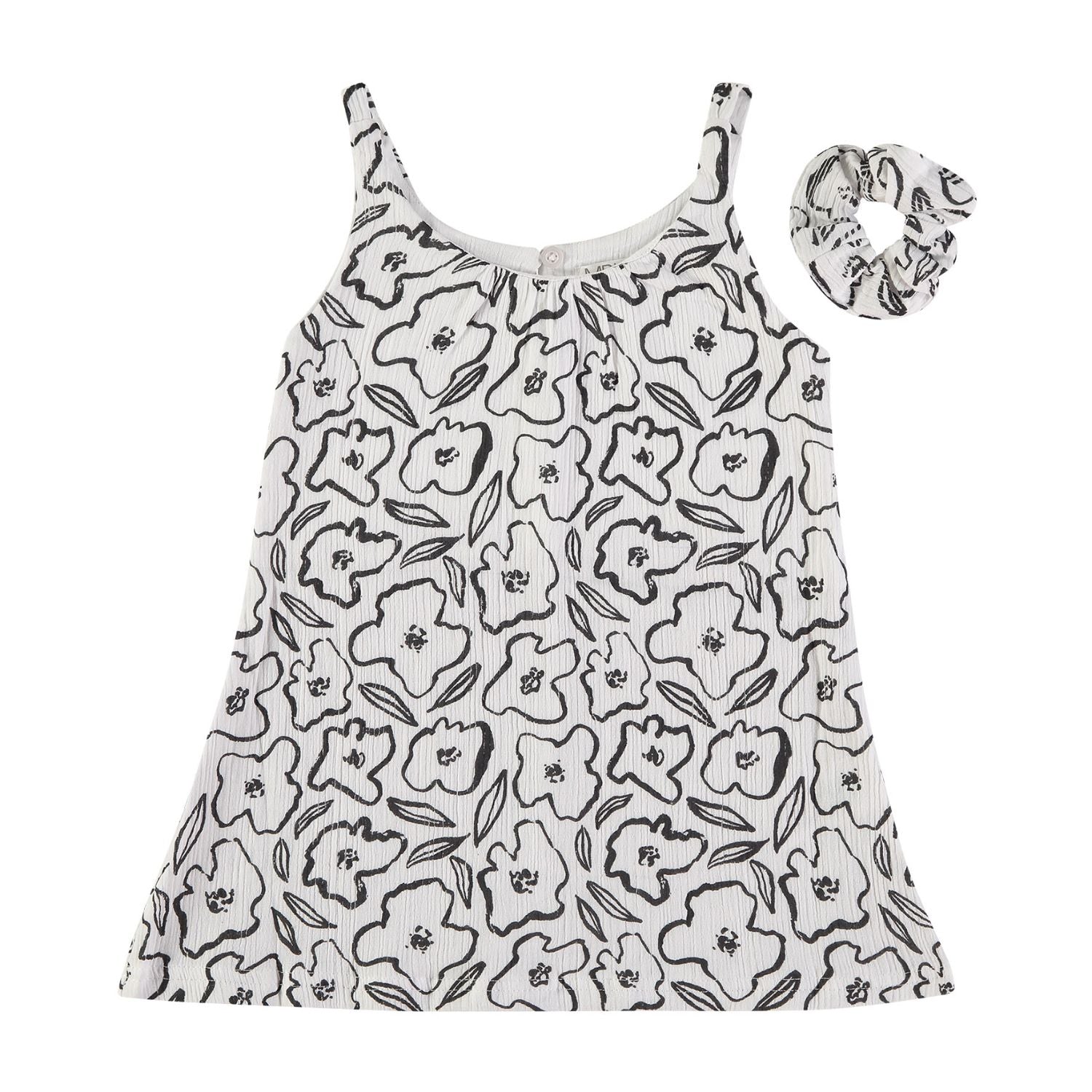 Wonderlife Completo Vestito + Elastico Bianco bambina cotone