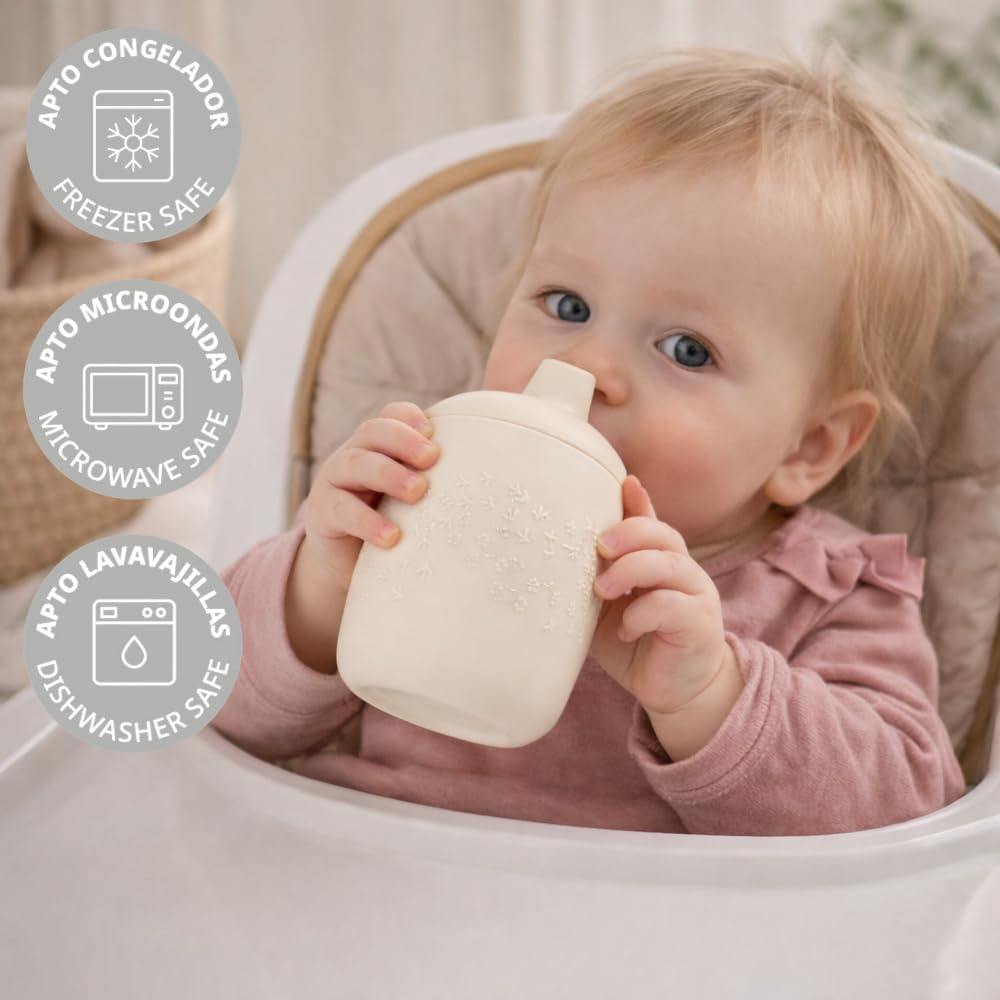 Jané Bicchiere Apprendimento Silicone Sand Antigoccia