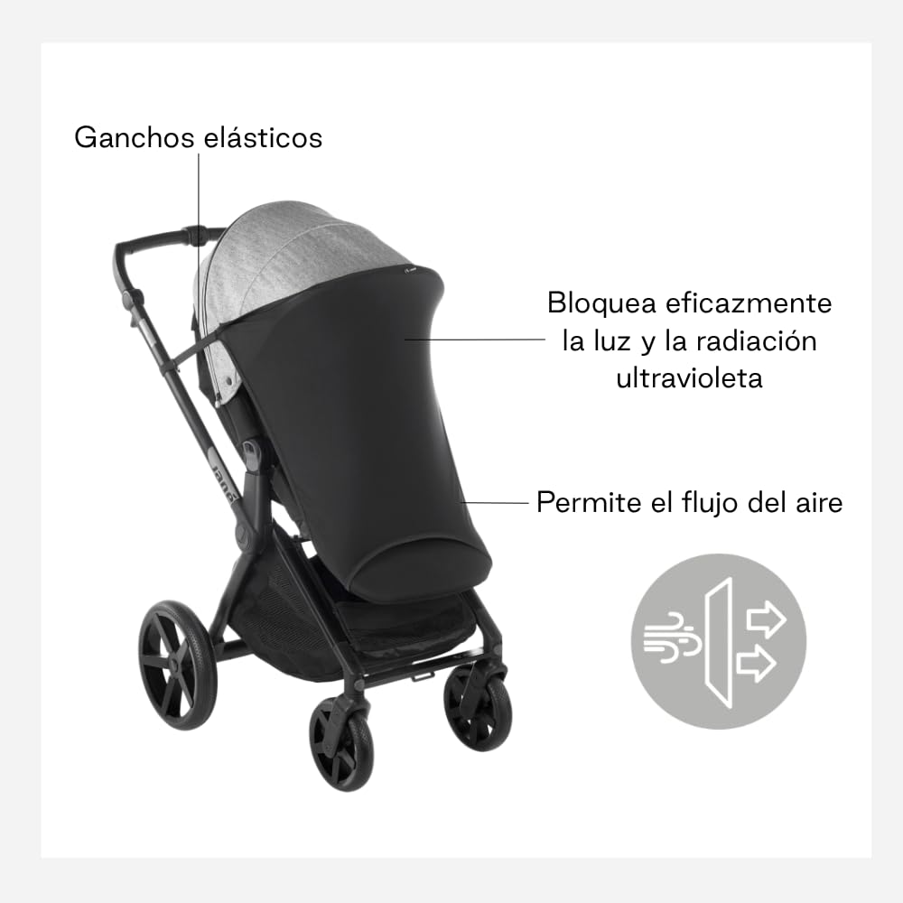 Jané Telo Sole Passeggino Nero UPF 50+ Universale