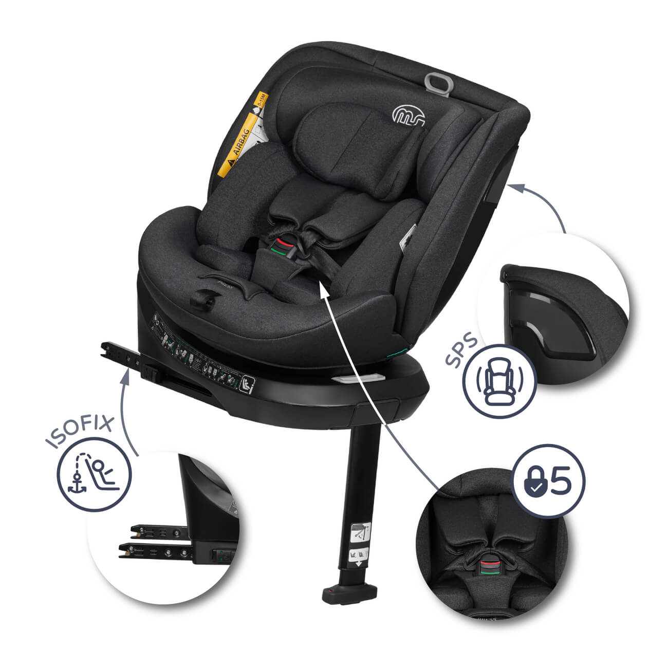 Innovaciones MS Denver seggiolino auto 40-150 girevole isofix