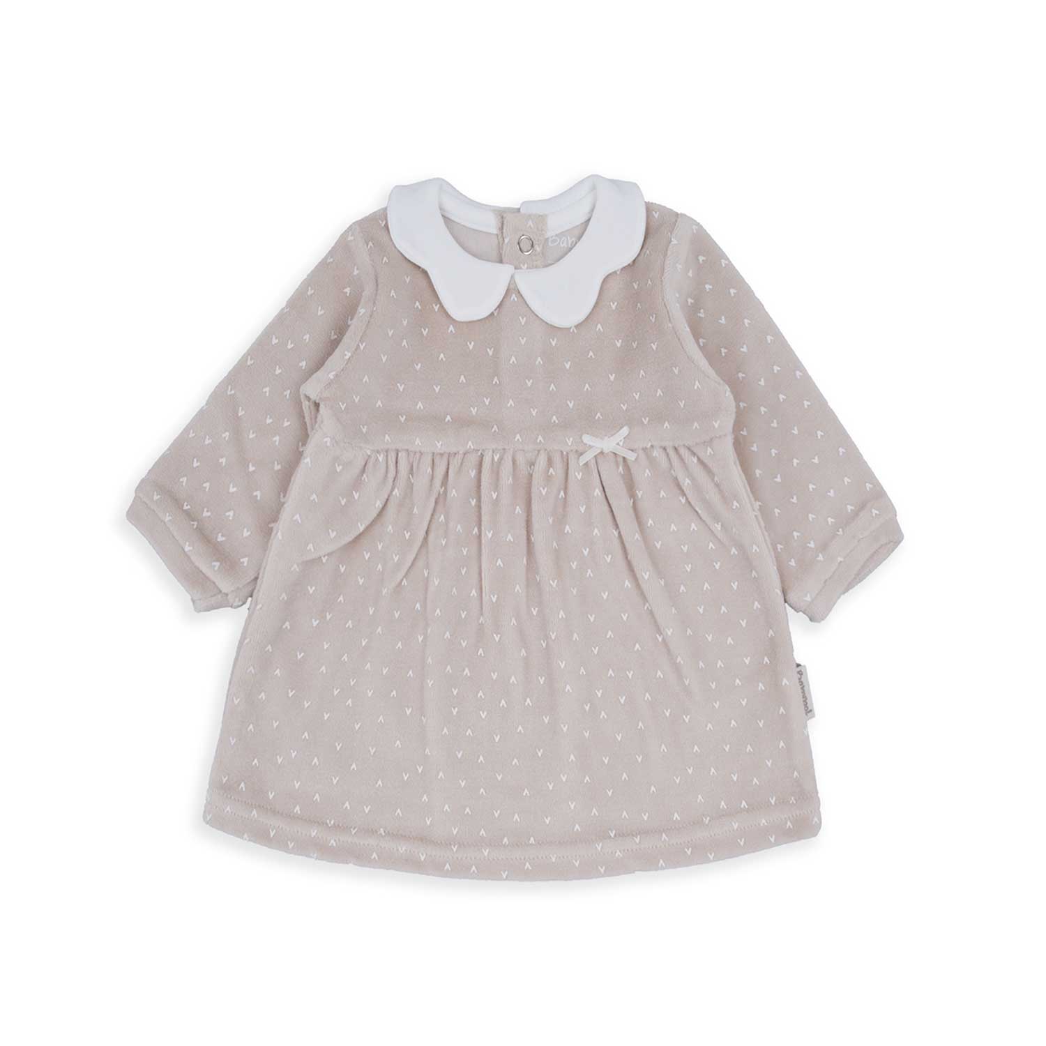 Wonderlife Ribbon 250081 vestito neonata beige fiocco