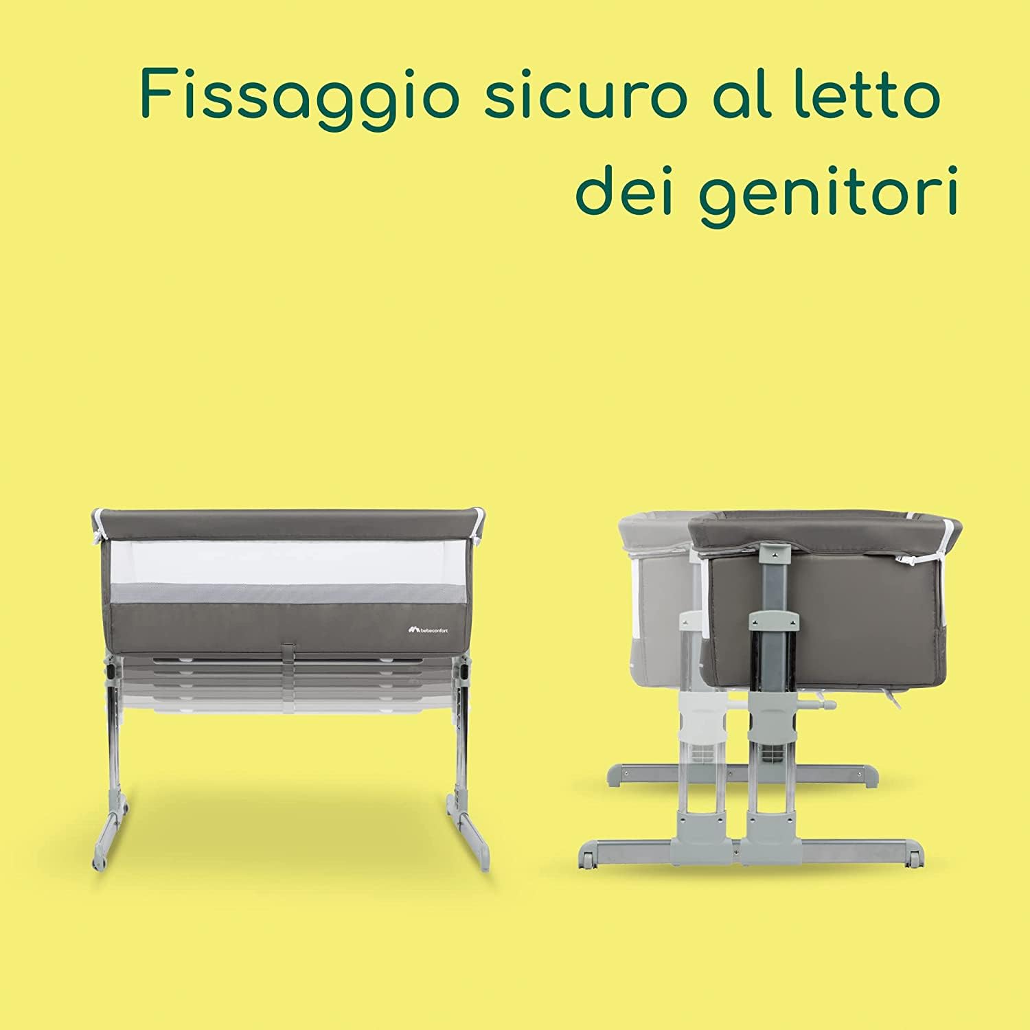 Bebé Confort Calidoo culla fianco letto Grey Mist reclinabile