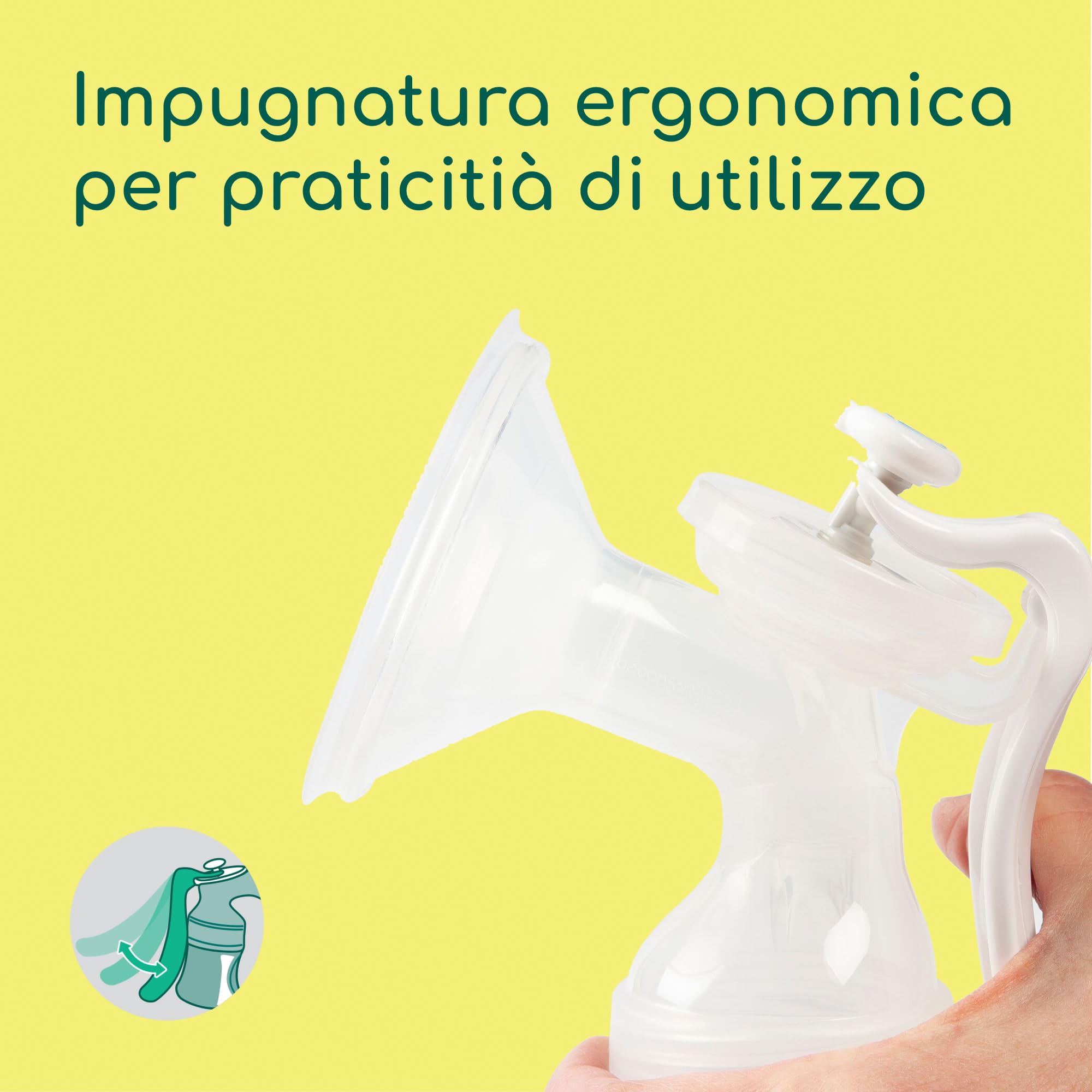 Bebé Confort Tiralatte Manuale Silicone Sand con Biberon