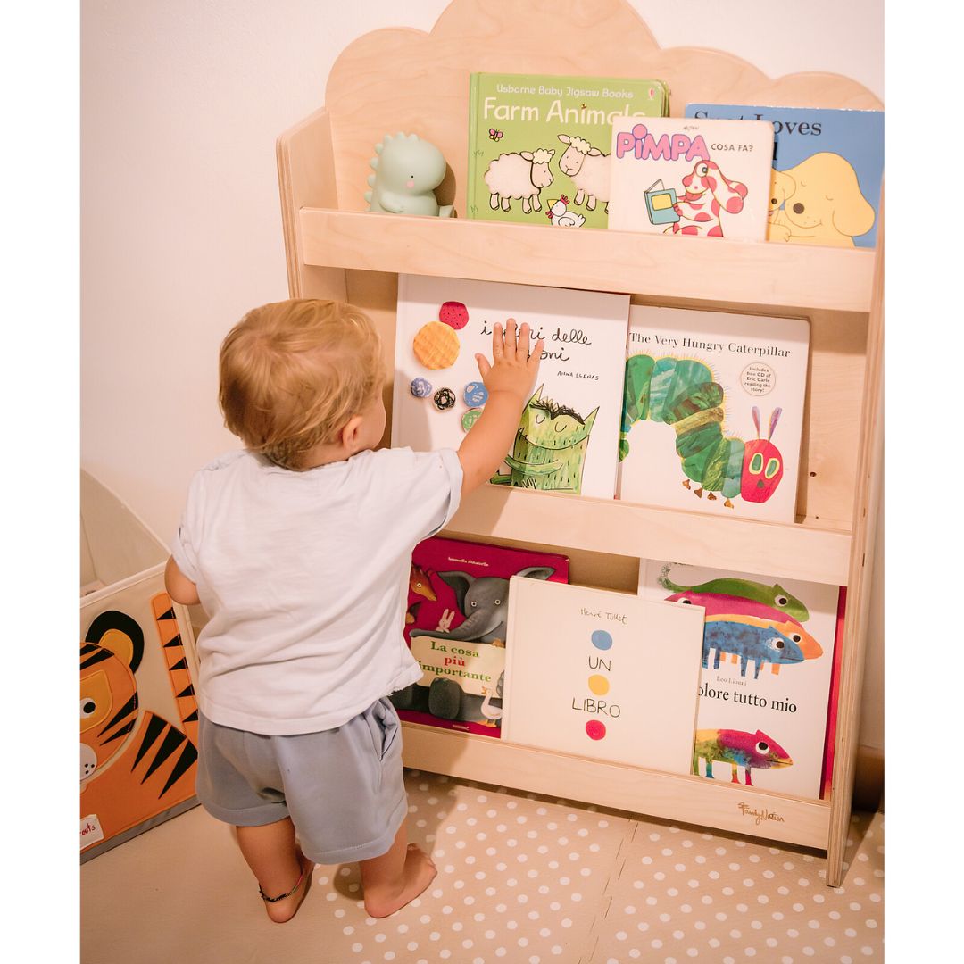 Family Nation Montessori libreria frontale betulla 95cm
