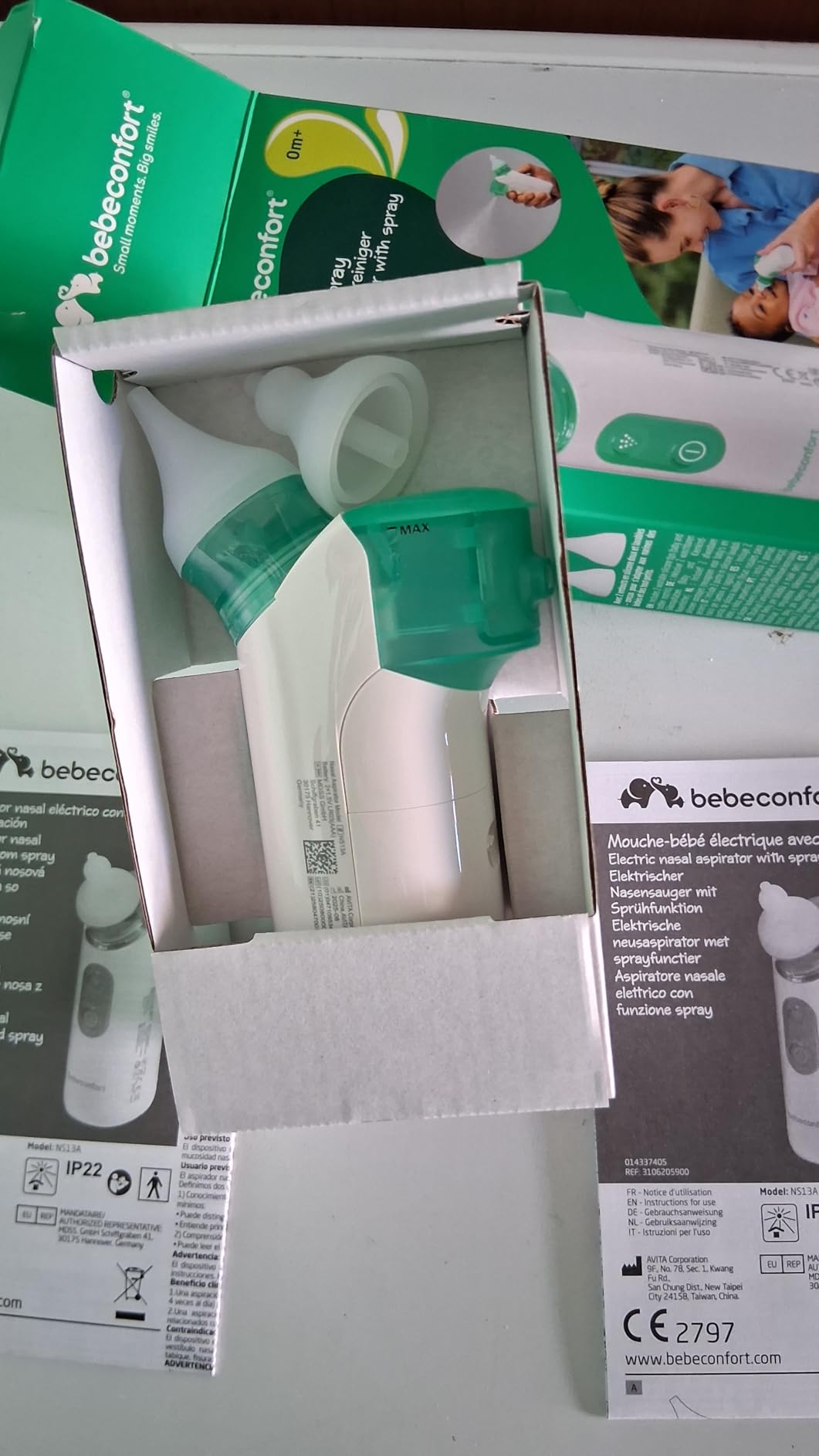 Bebé Confort Aspiratore Nasale Elettrico 2 in 1 0 Mesi+